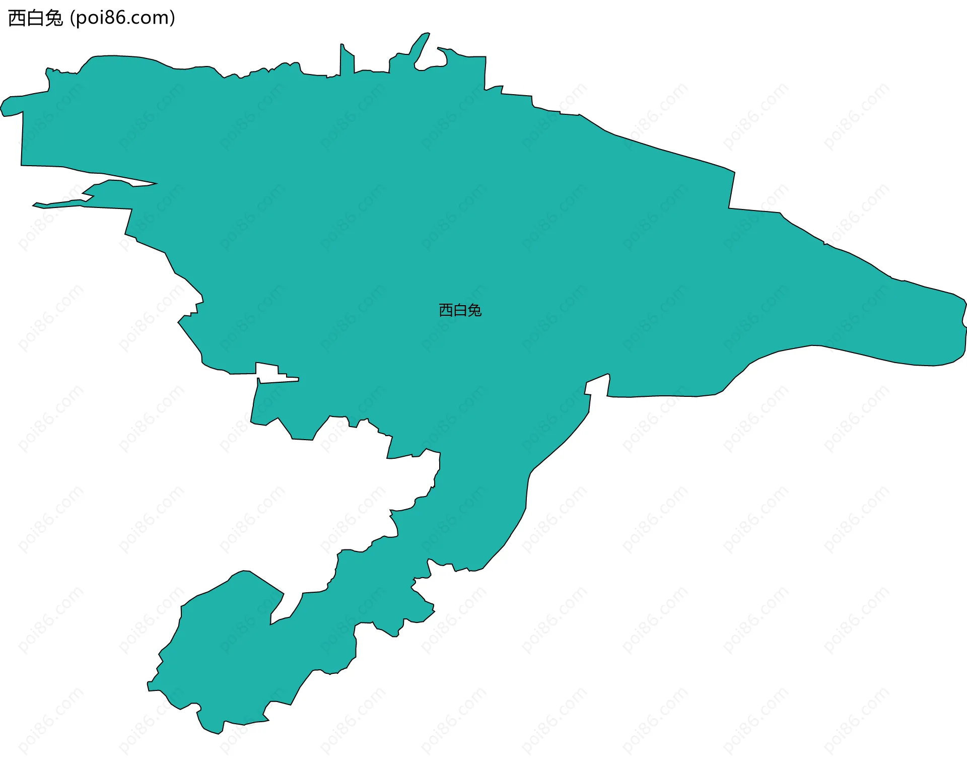 西白兔边界地图