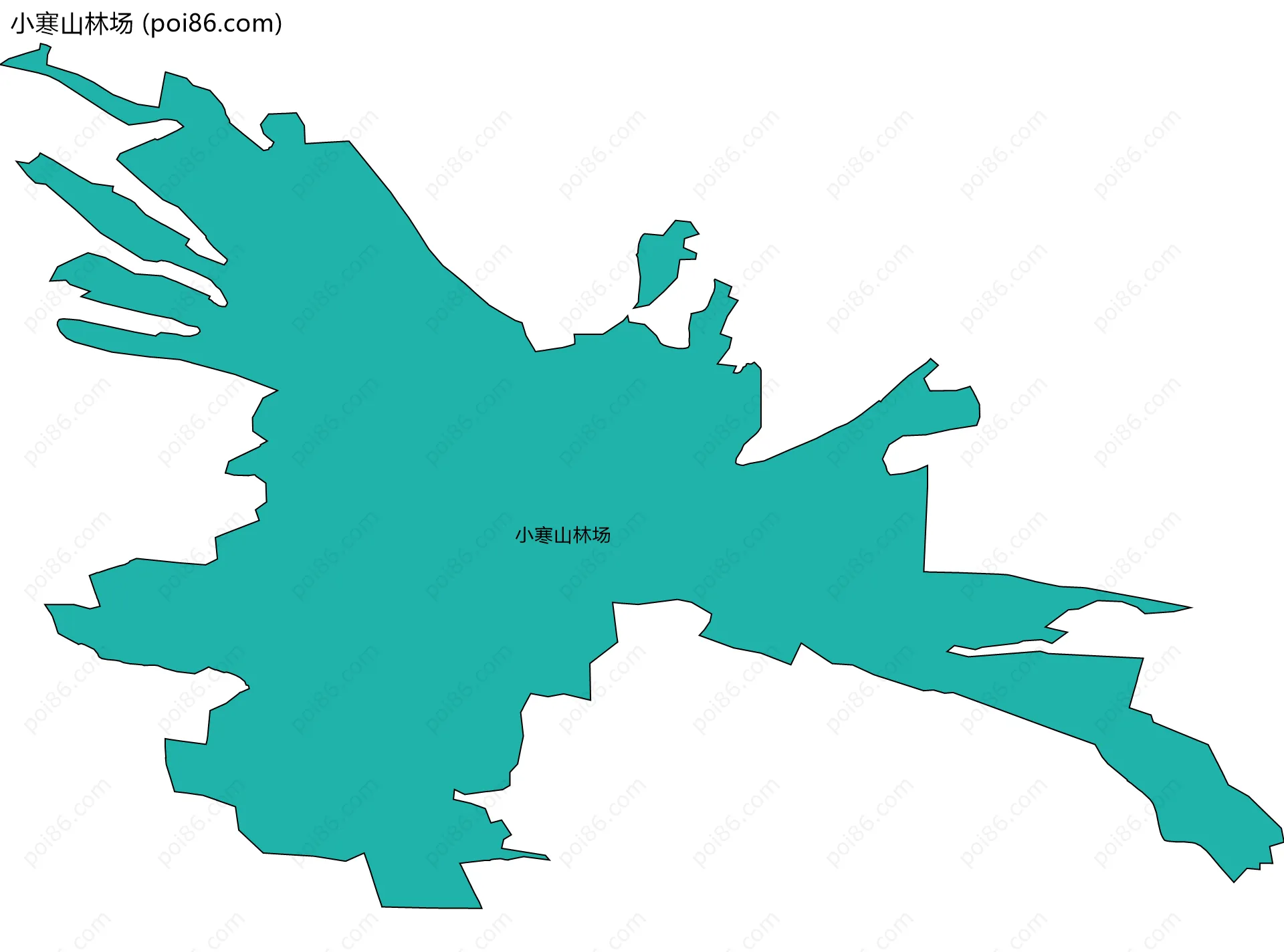 小寒山林场边界地图
