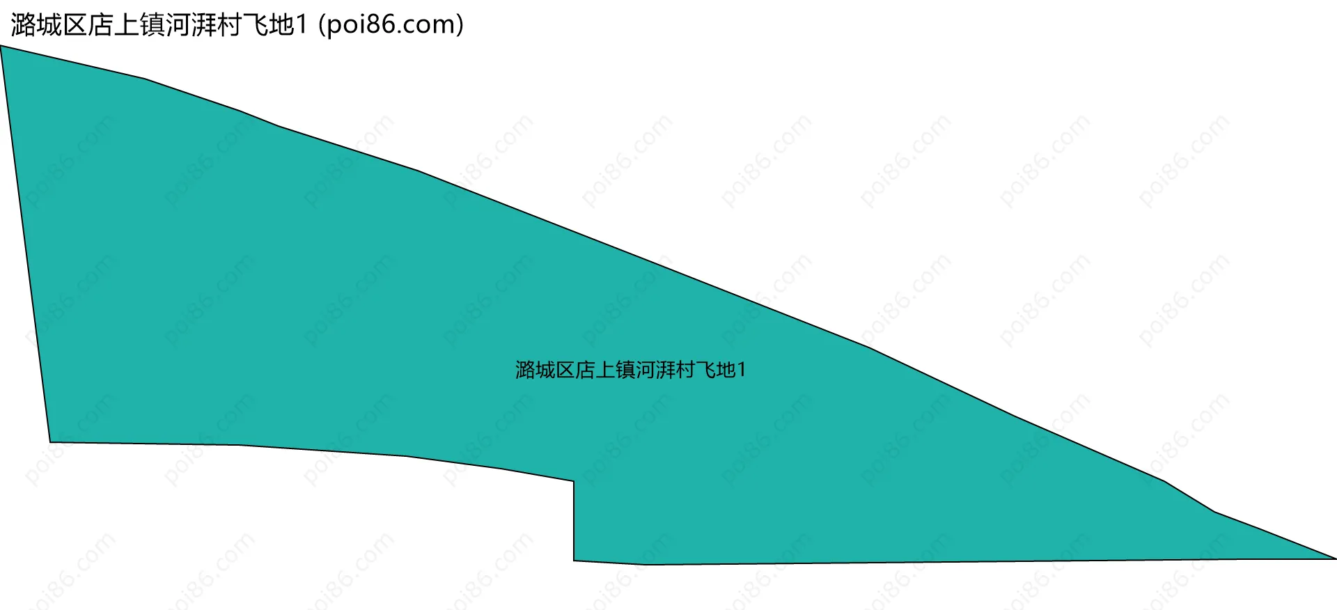 潞城区店上镇河湃村飞地1边界地图