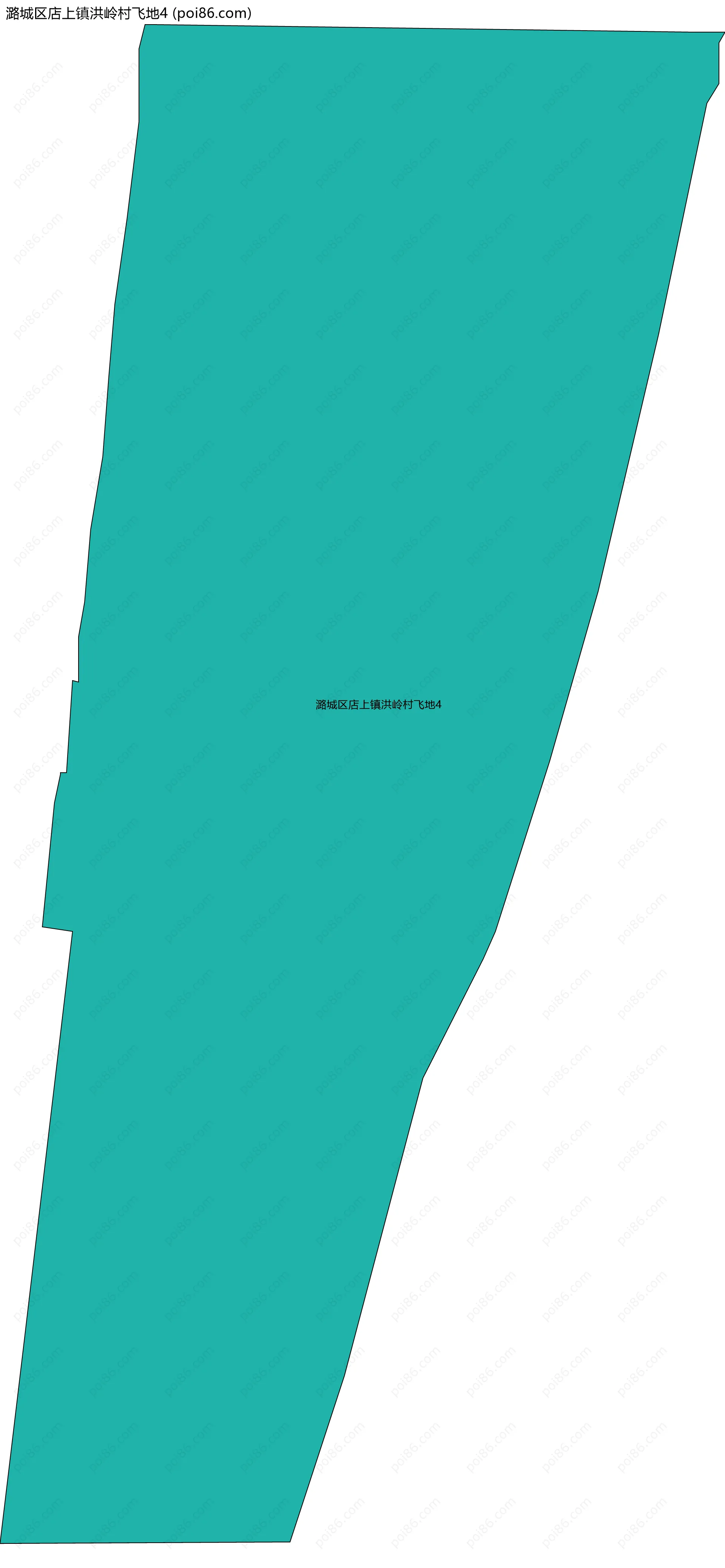 潞城区店上镇洪岭村飞地4边界地图
