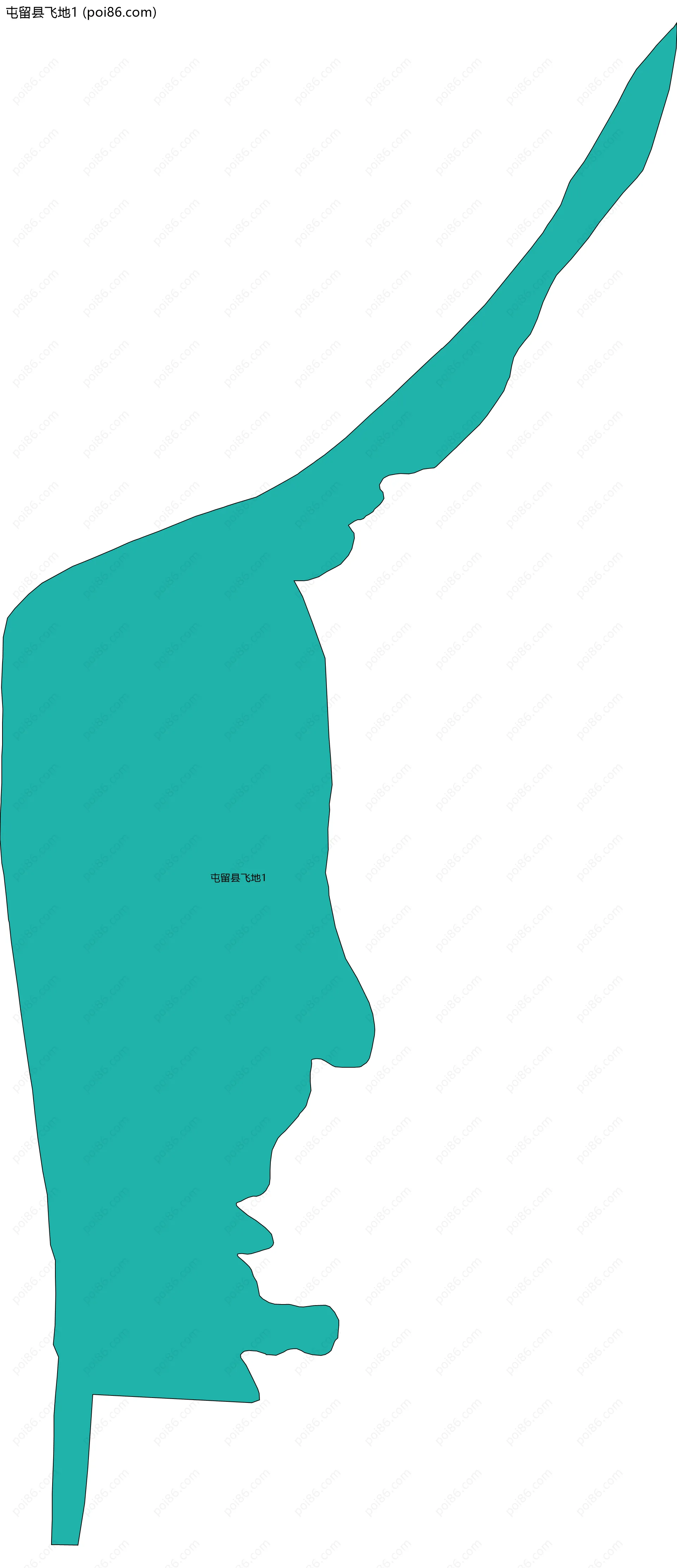 屯留县飞地1边界地图