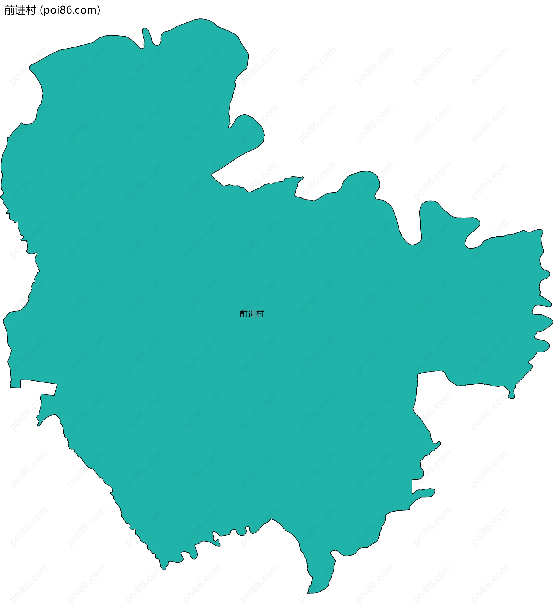 前进村边界地图