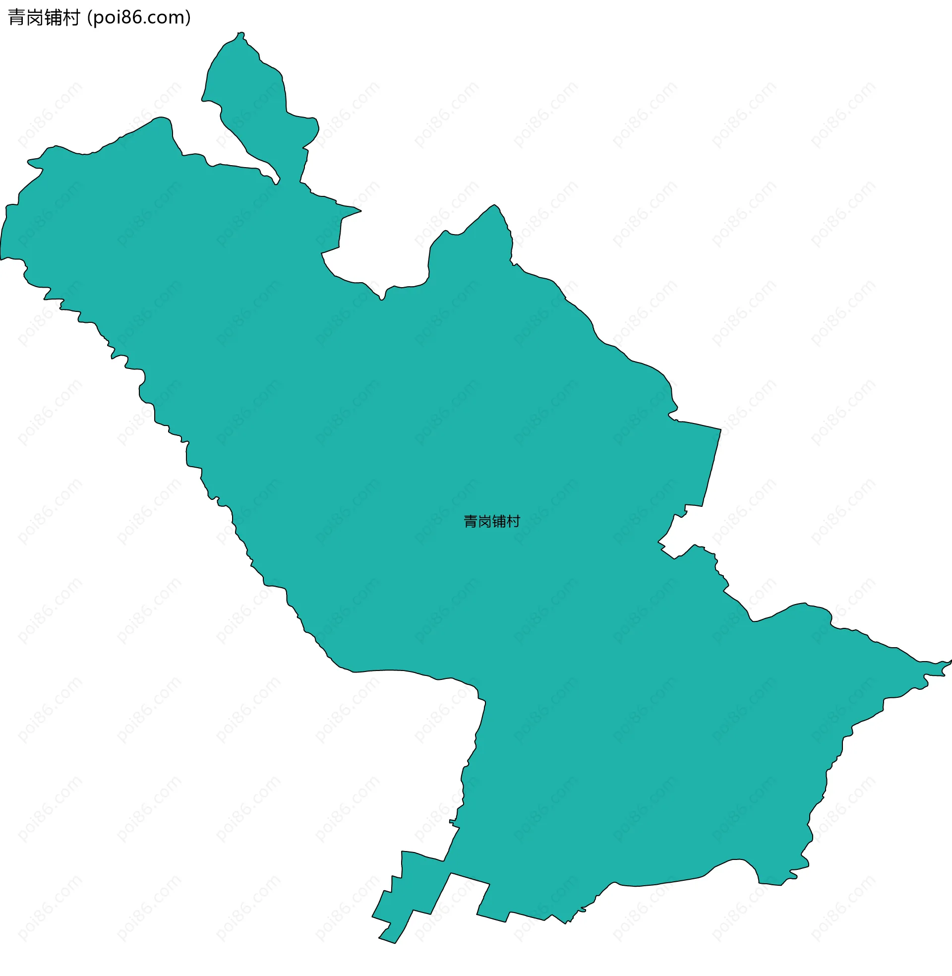 青岗铺村边界地图