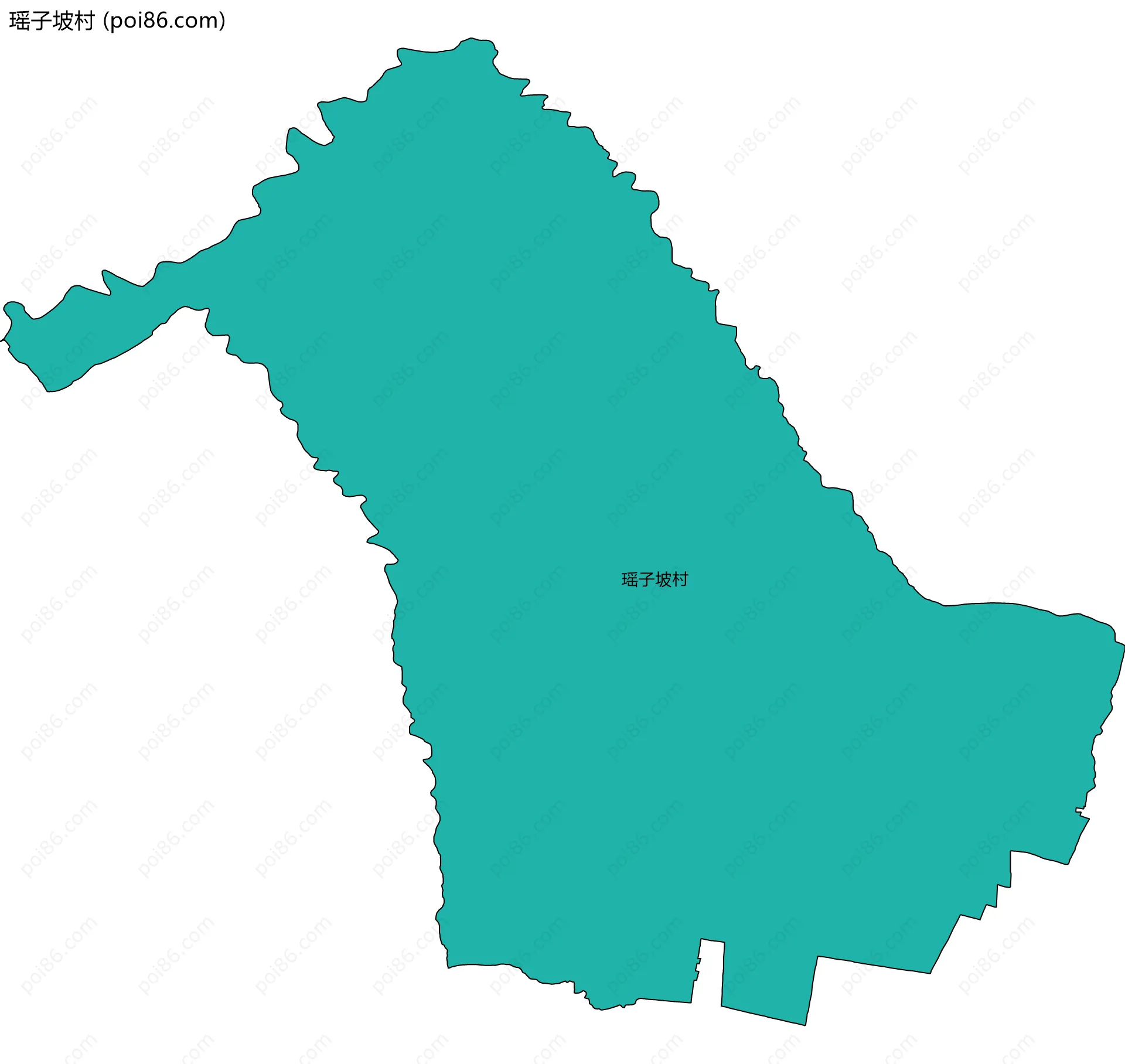 瑶子坡村边界地图