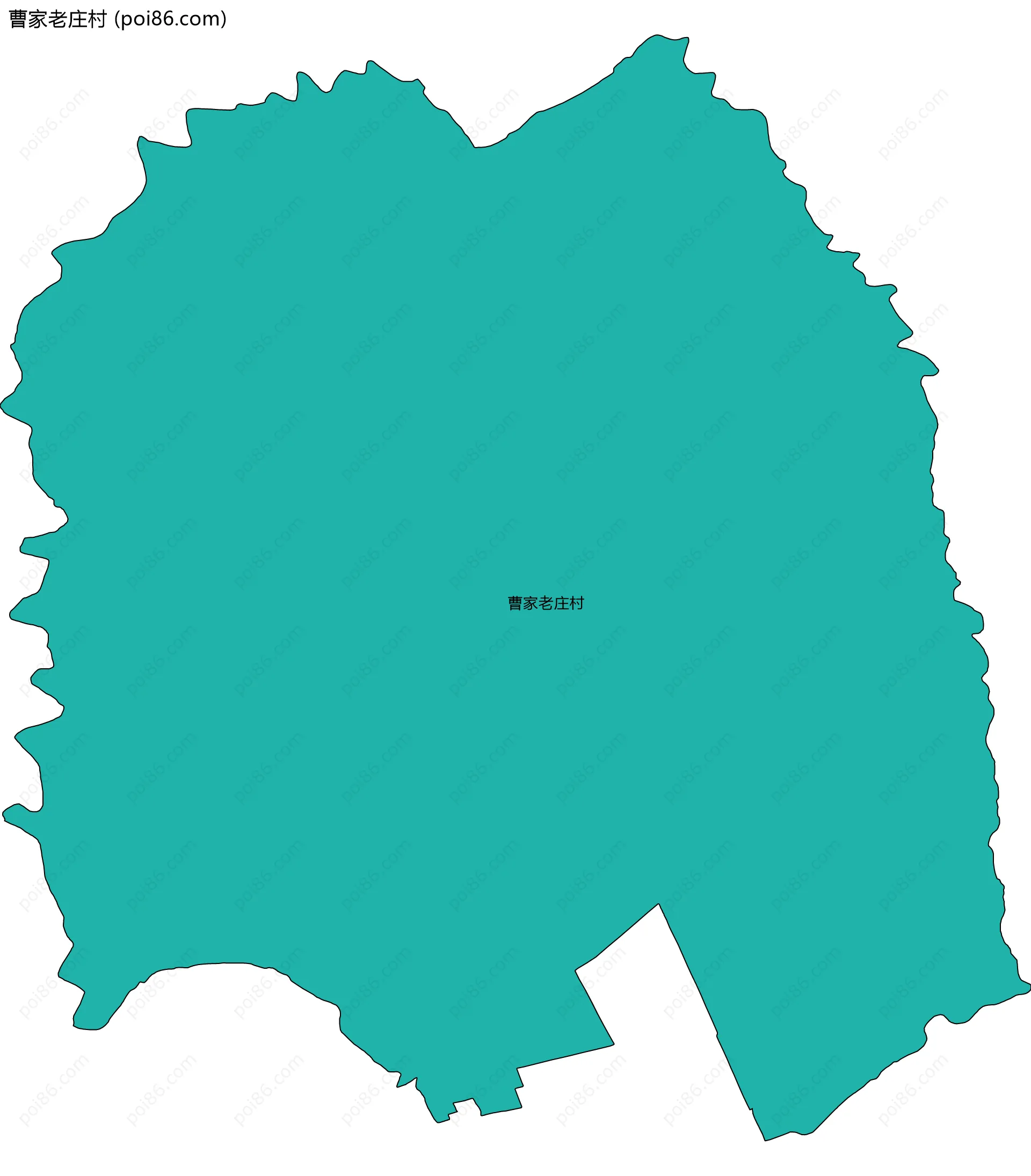 曹家老庄村边界地图