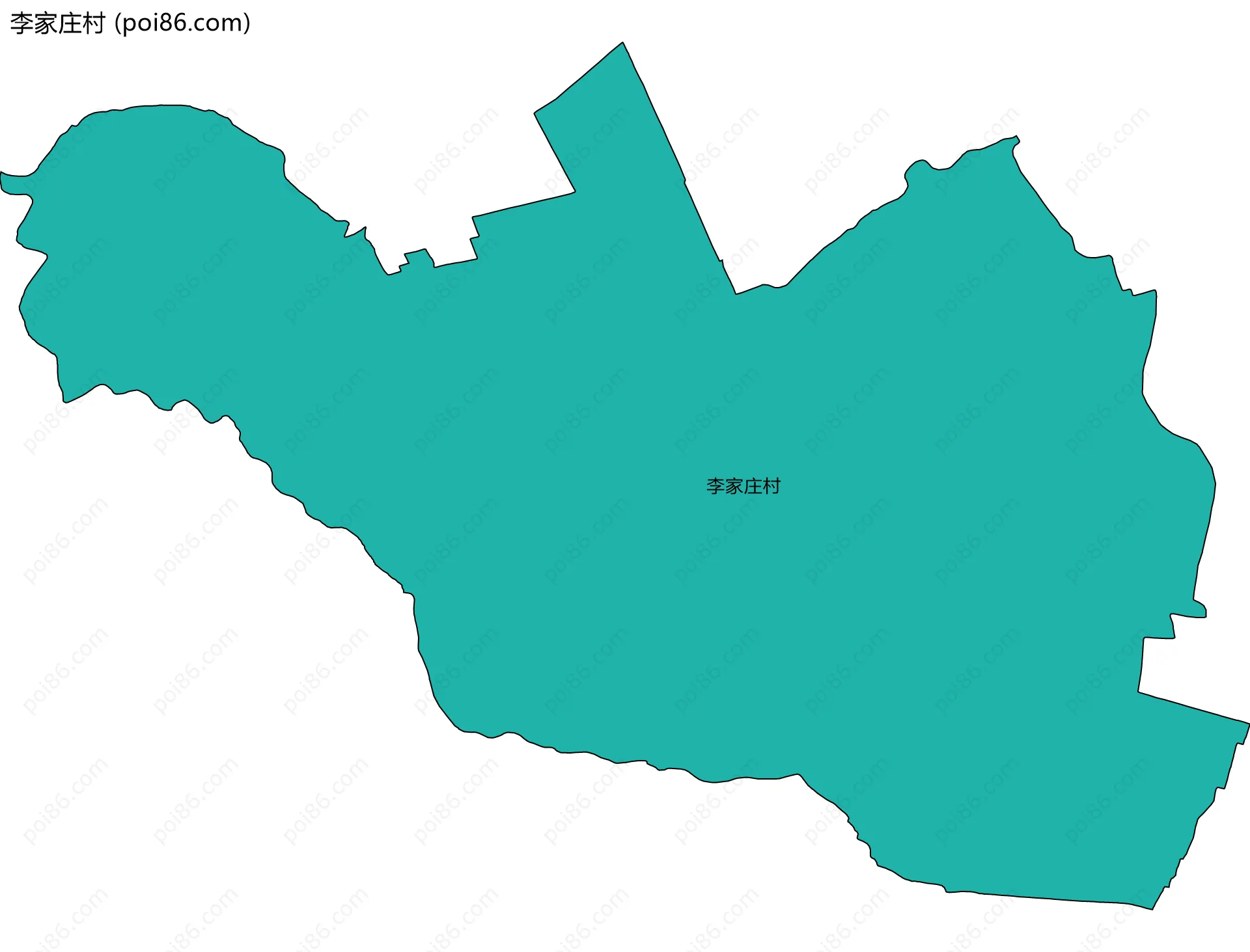 李家庄村边界地图