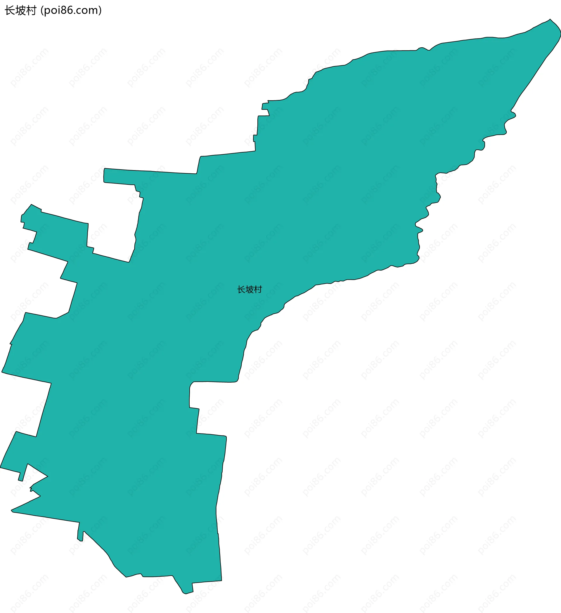长坡村边界地图