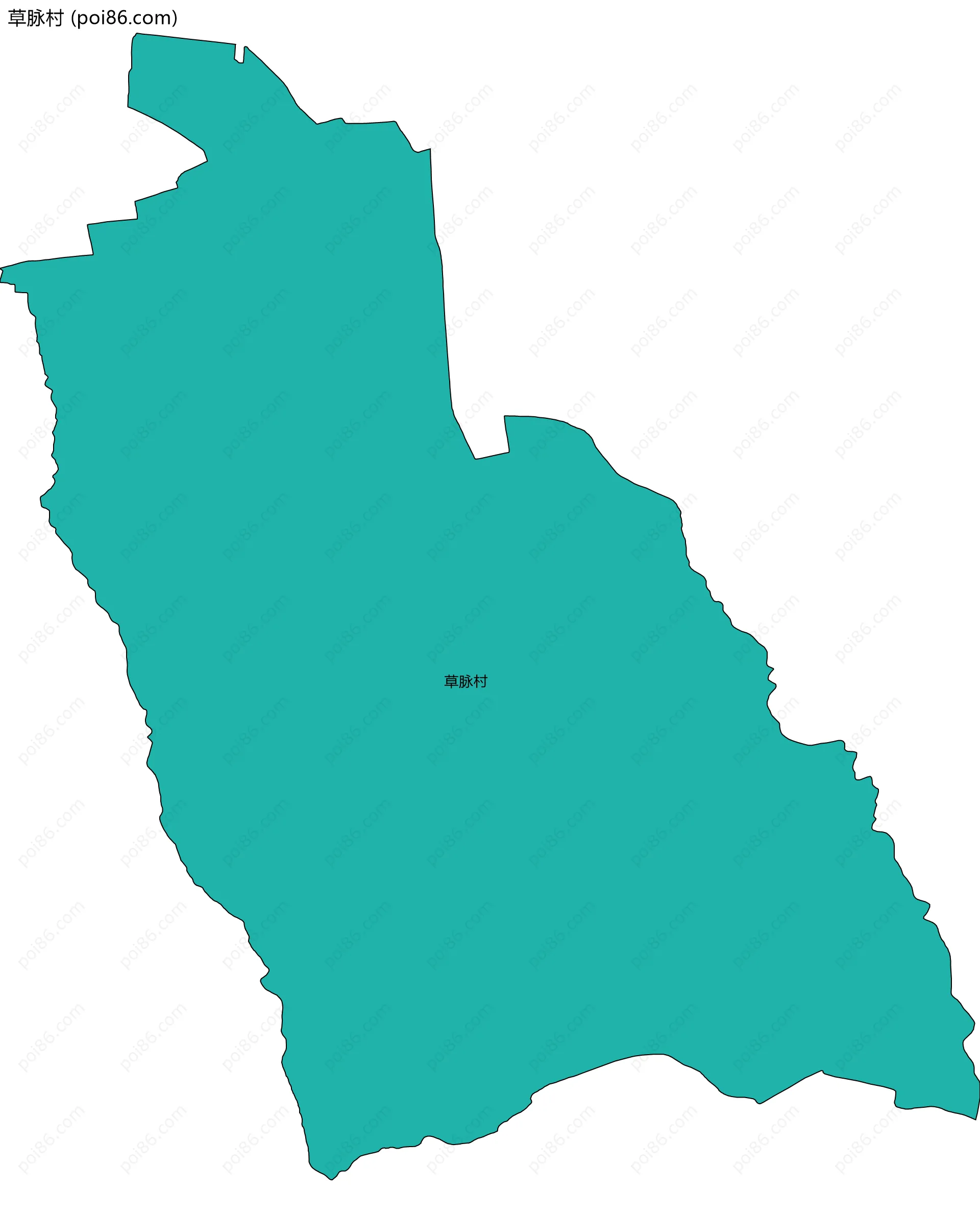 草脉村边界地图