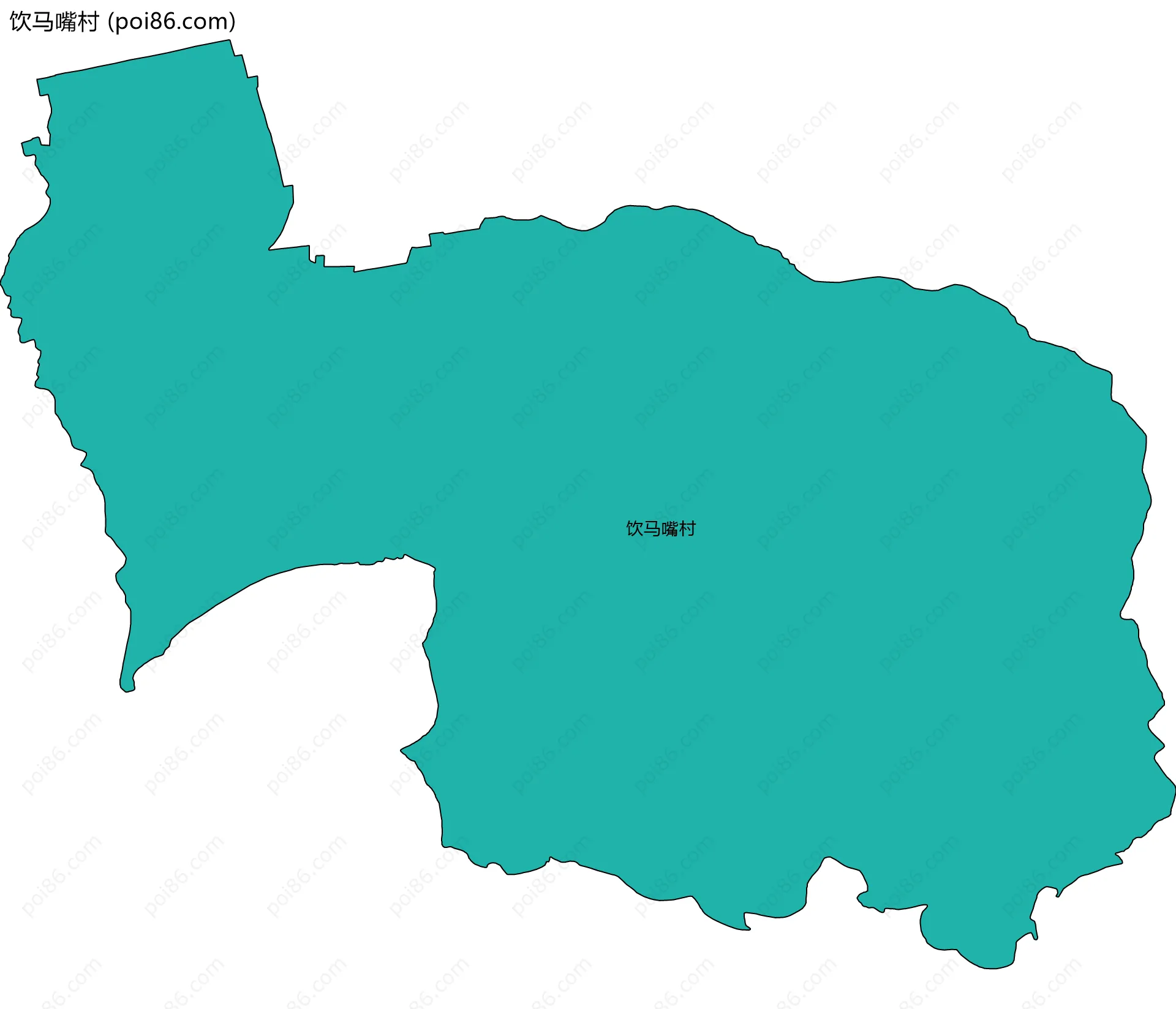 饮马嘴村边界地图