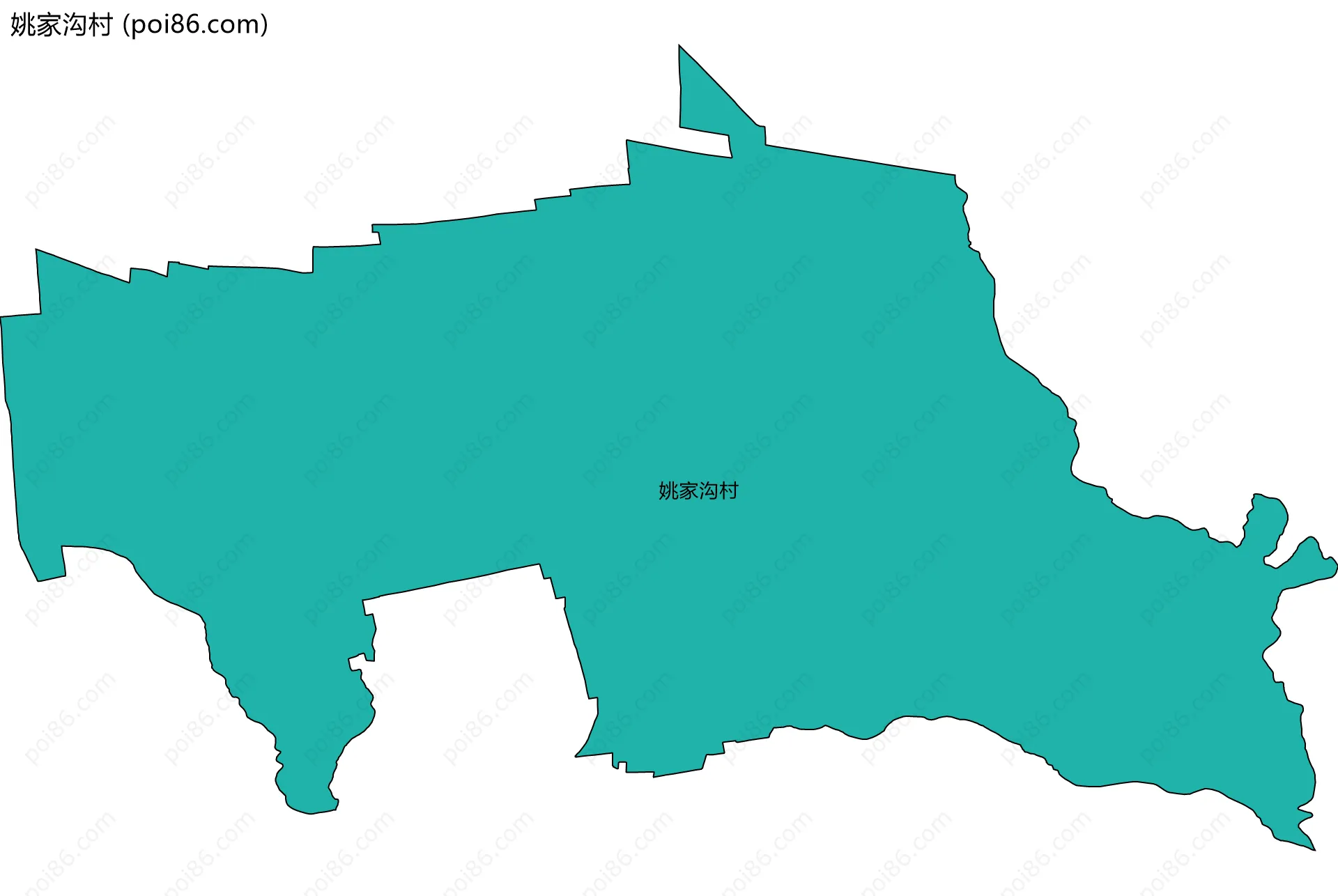 姚家沟村边界地图