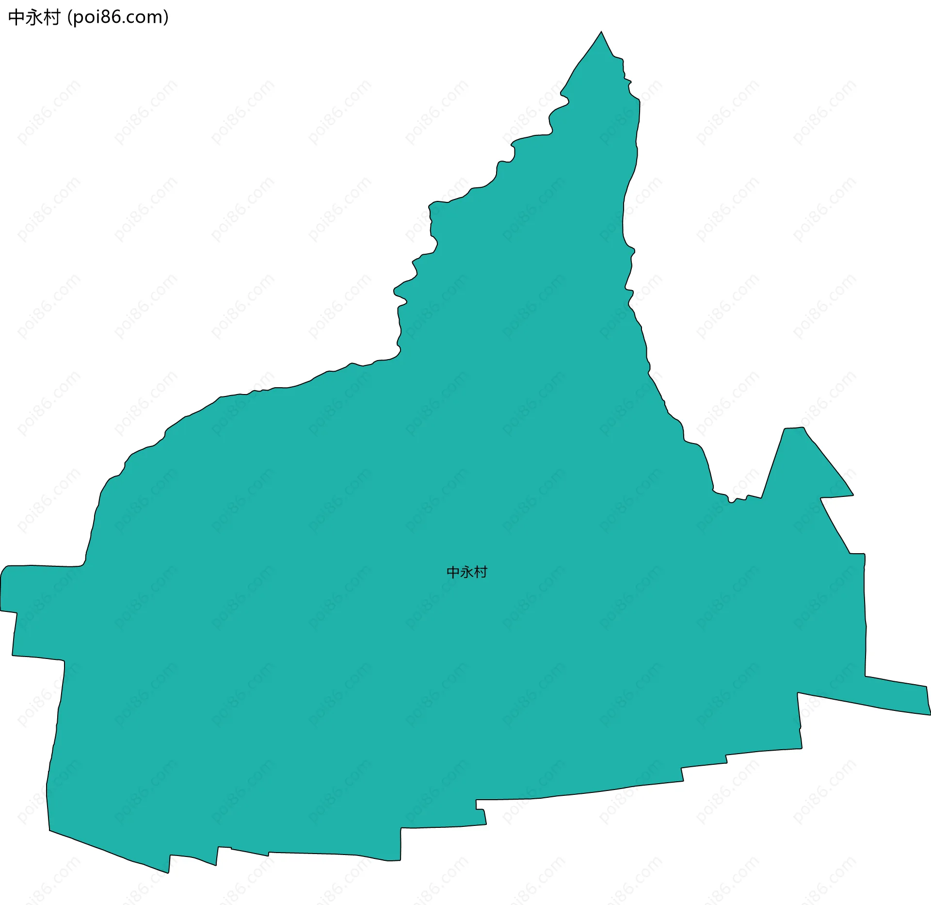 中永村边界地图