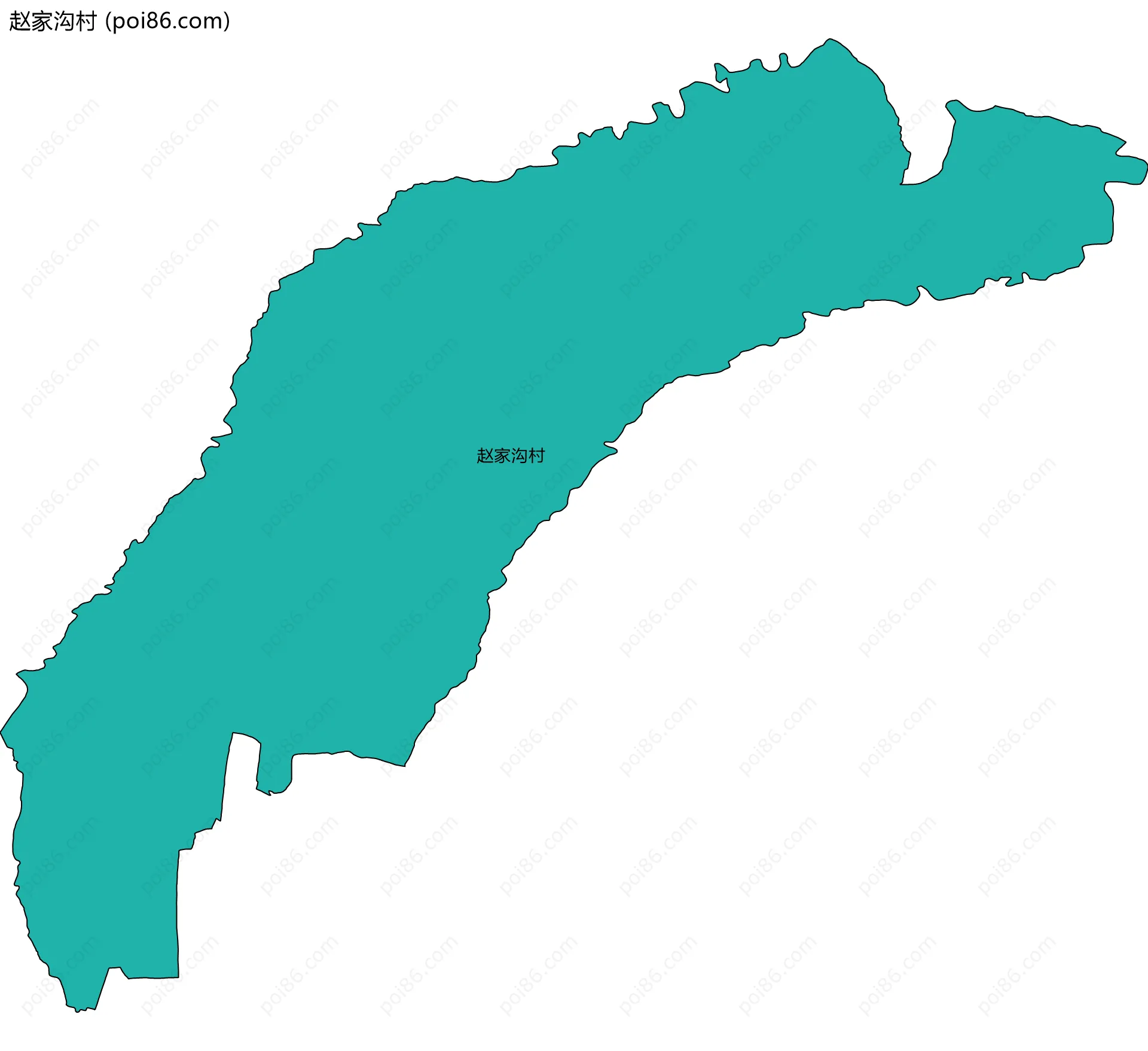 赵家沟村边界地图