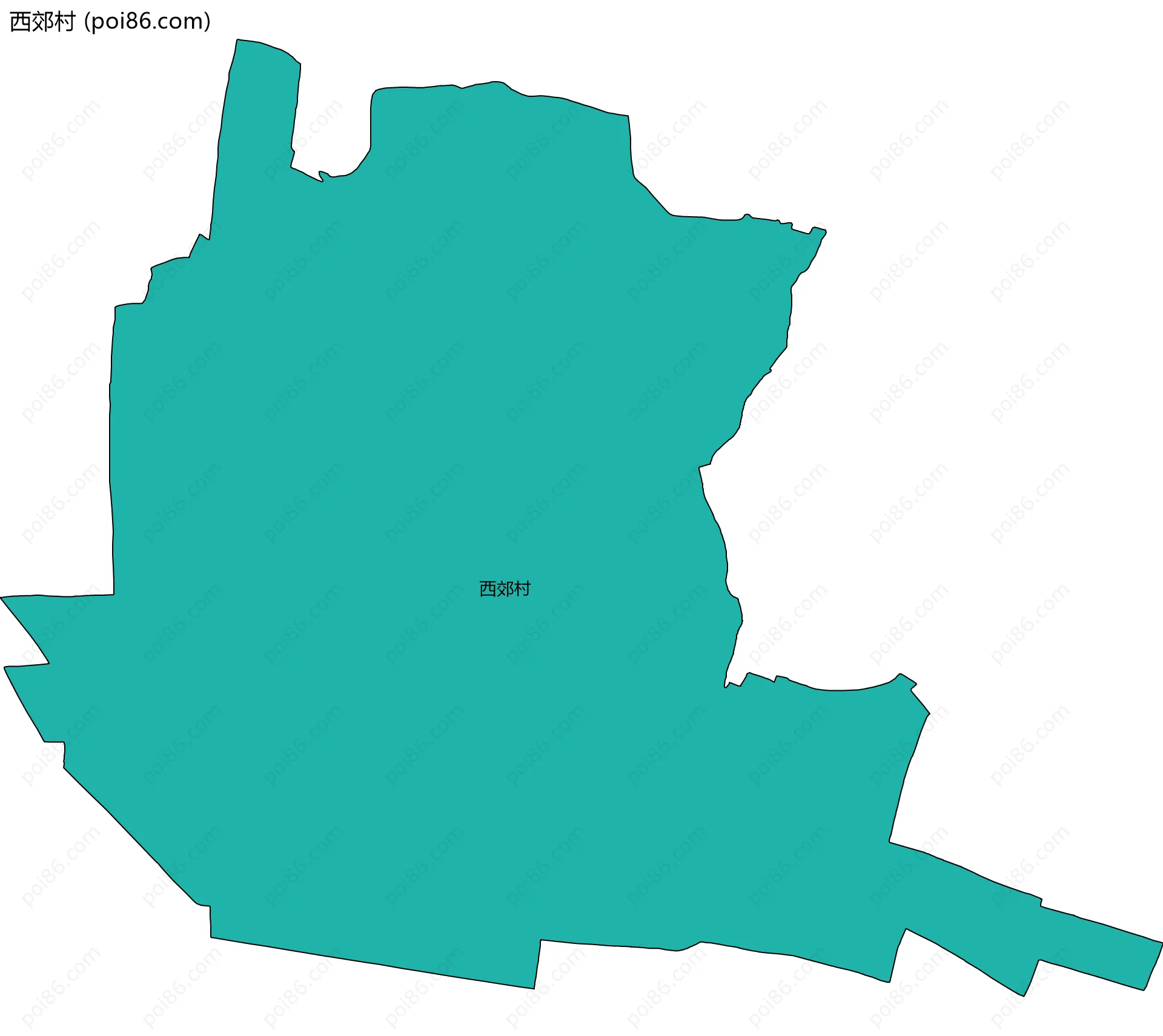 西郊村边界地图