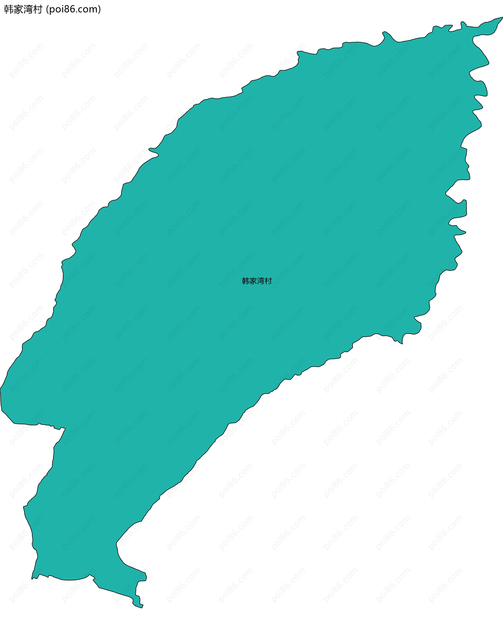 韩家湾村边界地图