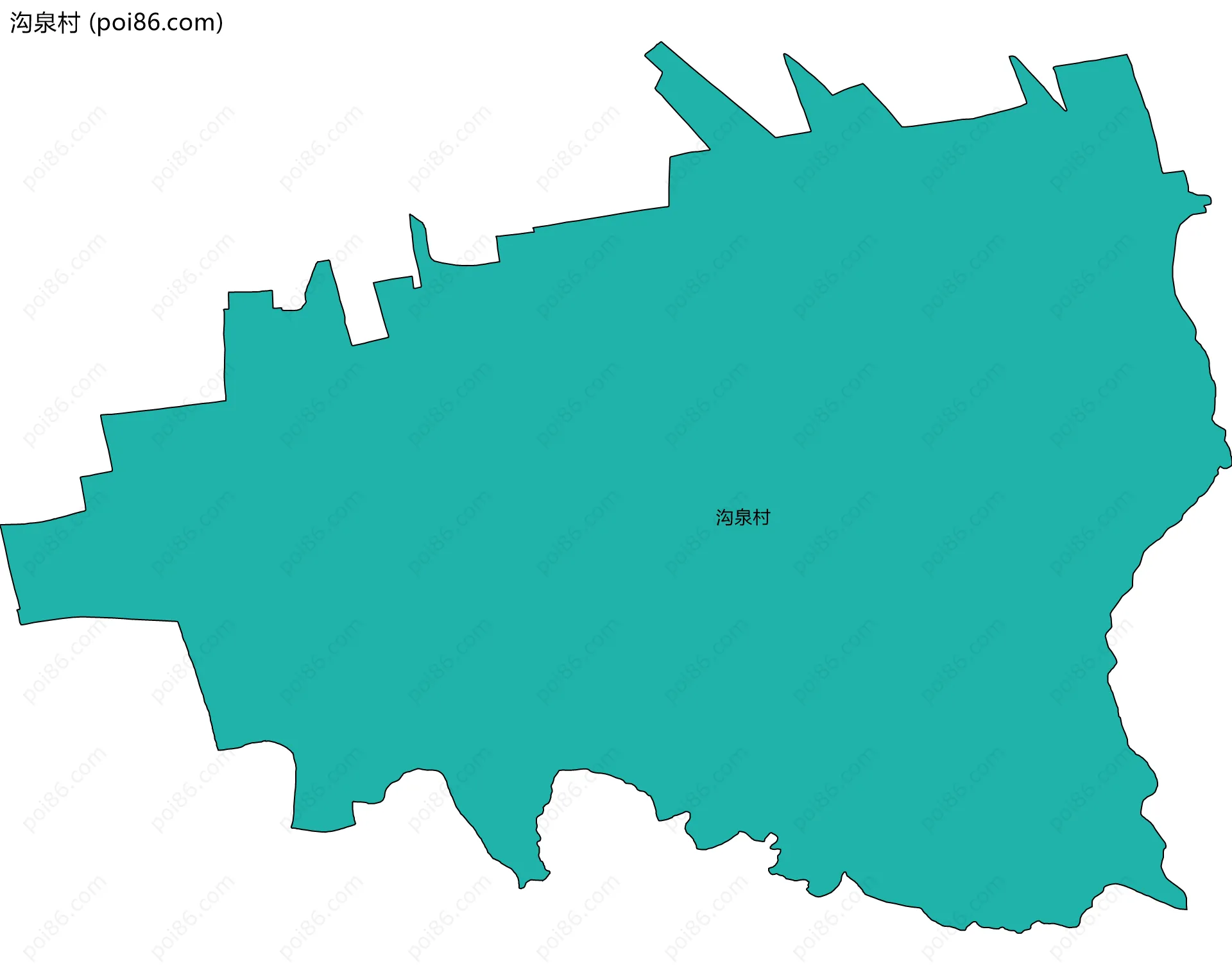 沟泉村边界地图