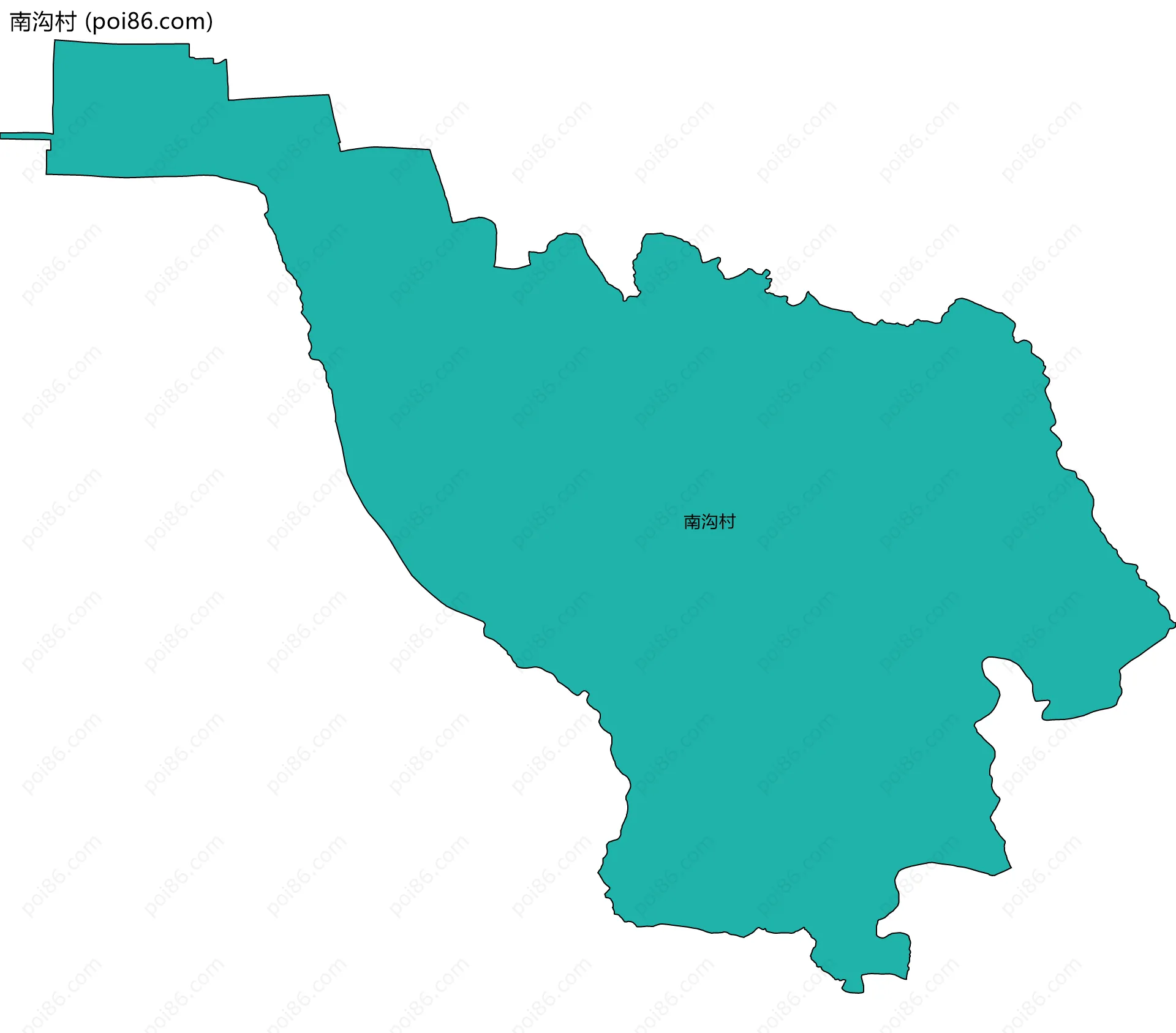 南沟村边界地图