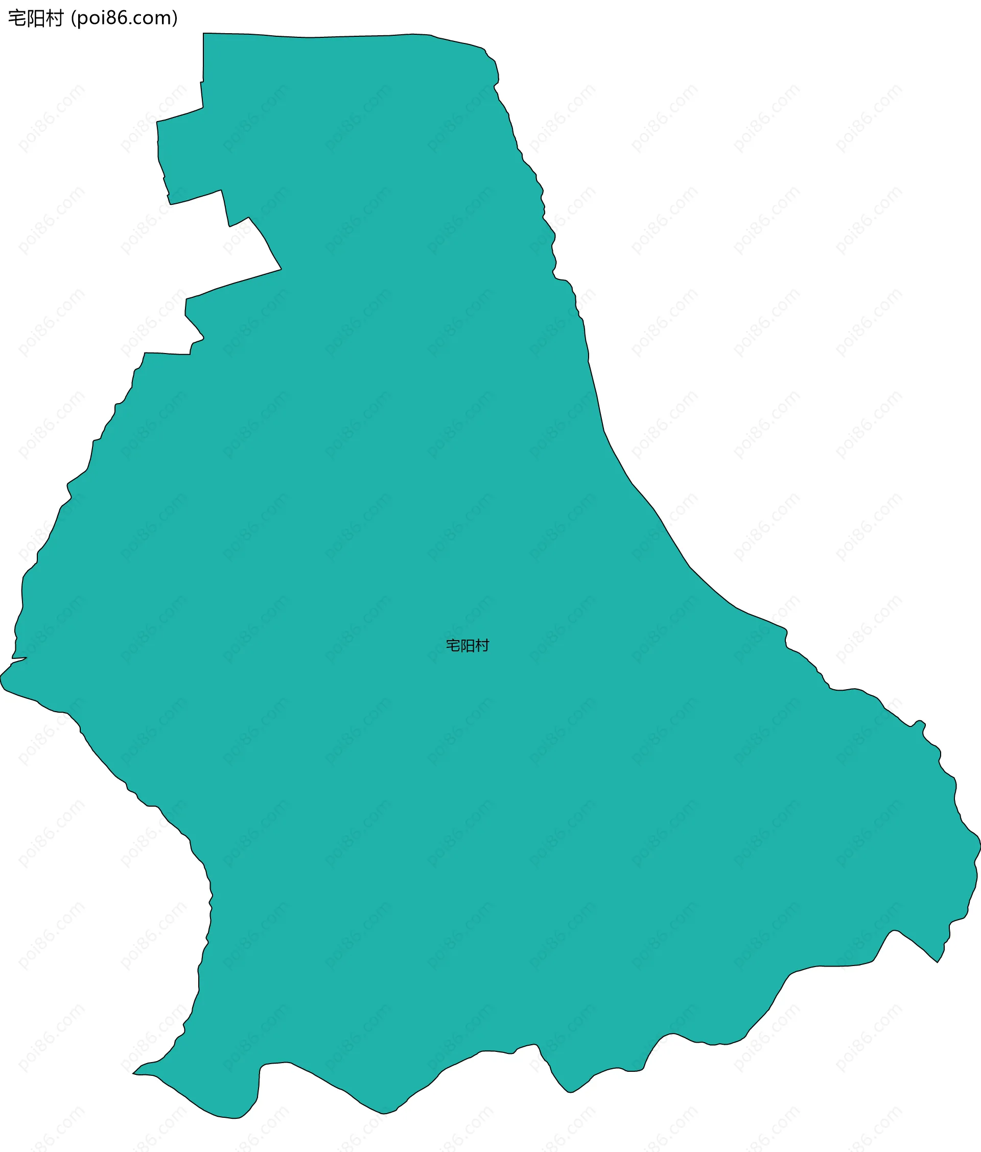 宅阳村边界地图