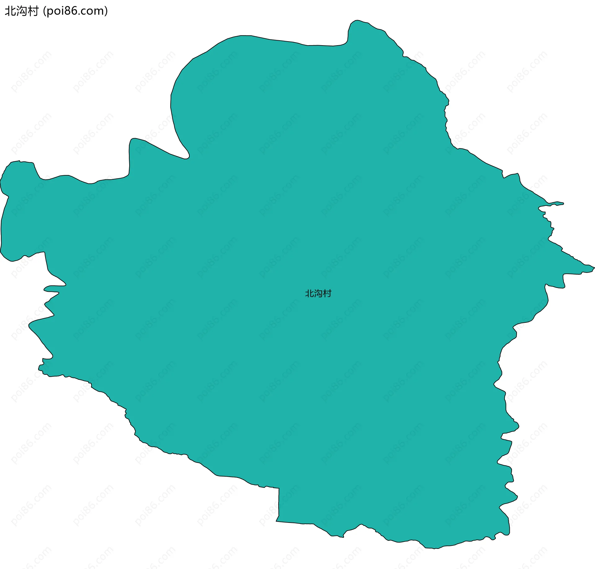 北沟村边界地图