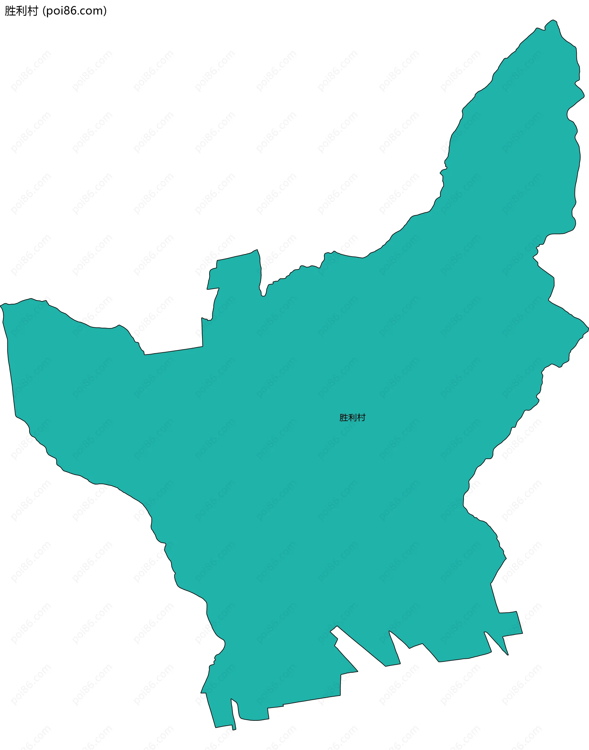 胜利村边界地图