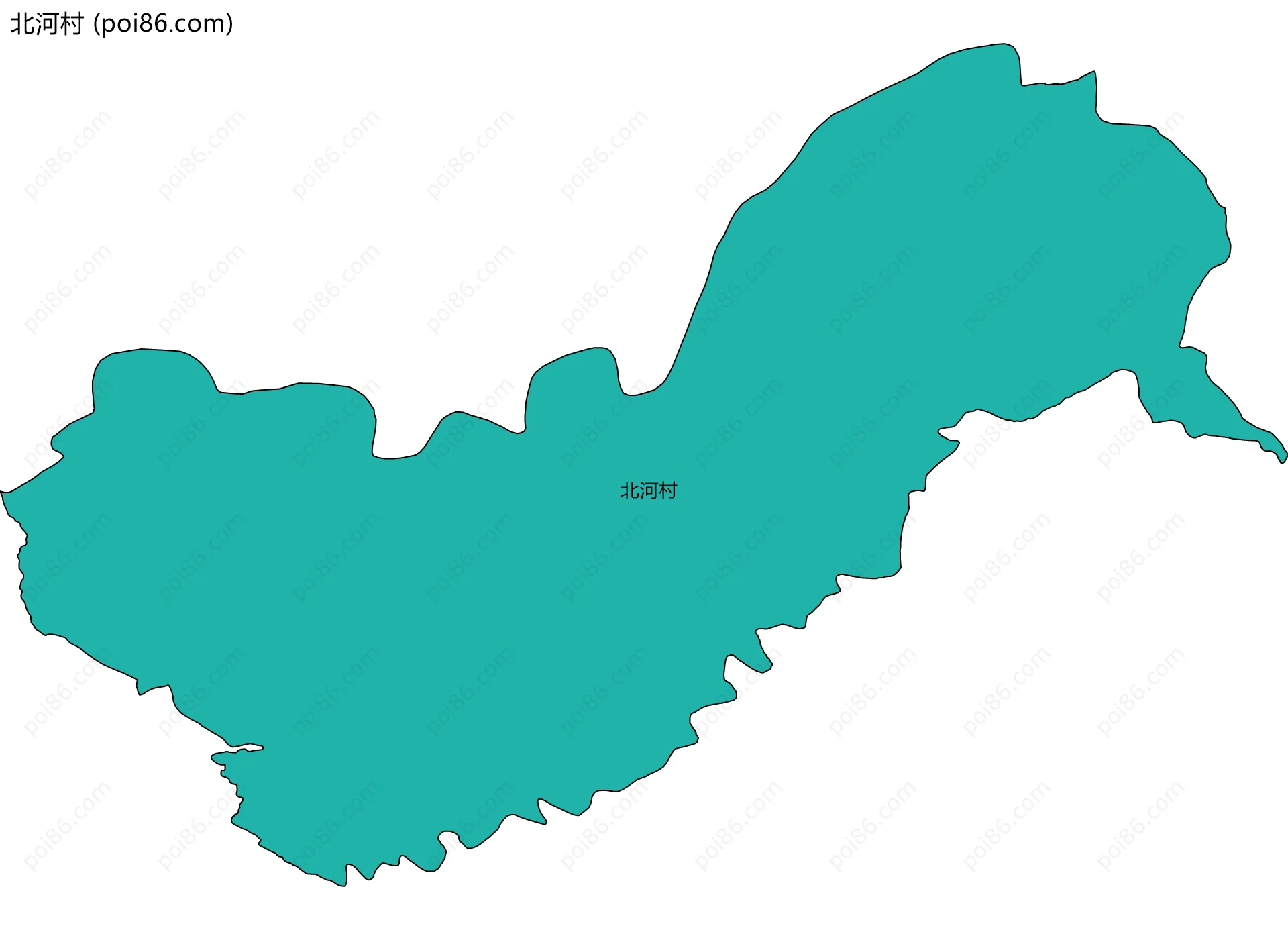 北河村边界地图