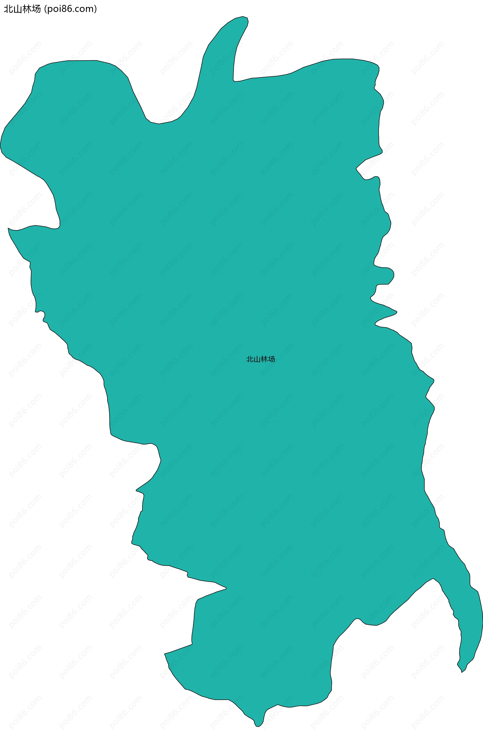 北山林场边界地图