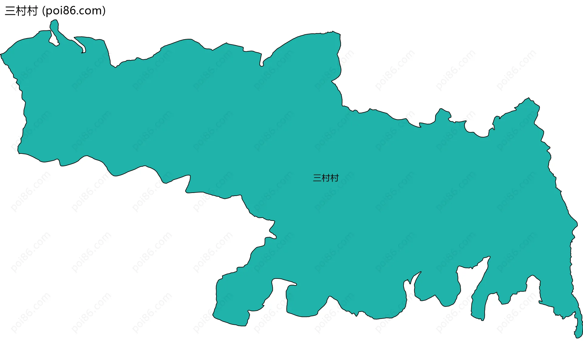 三村村边界地图