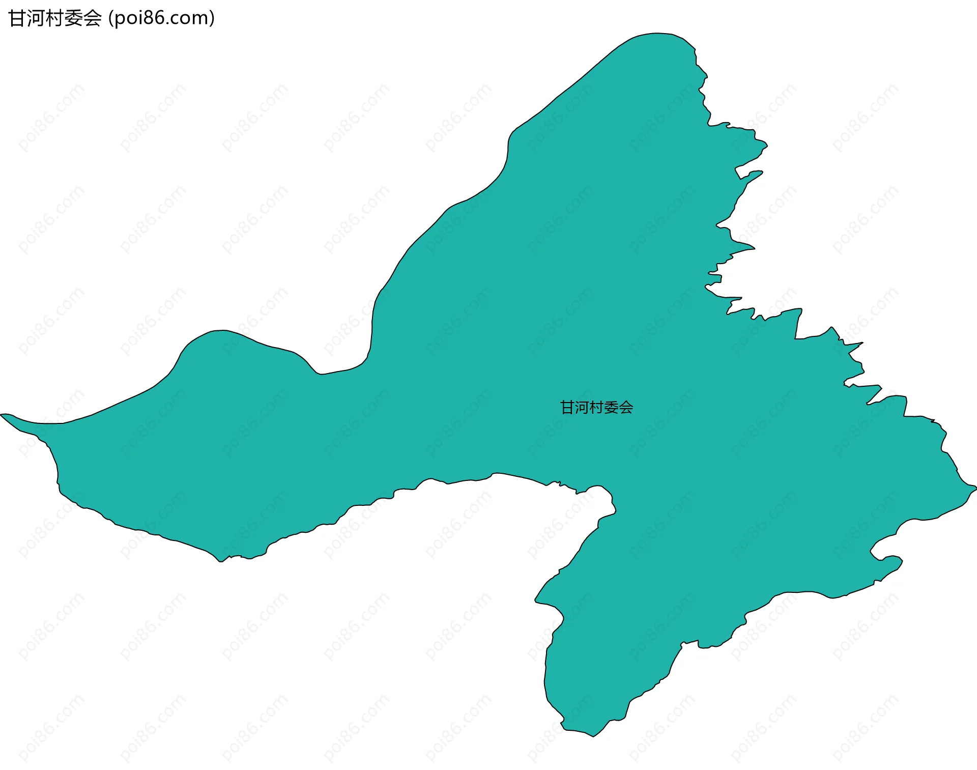 甘河村委会边界地图