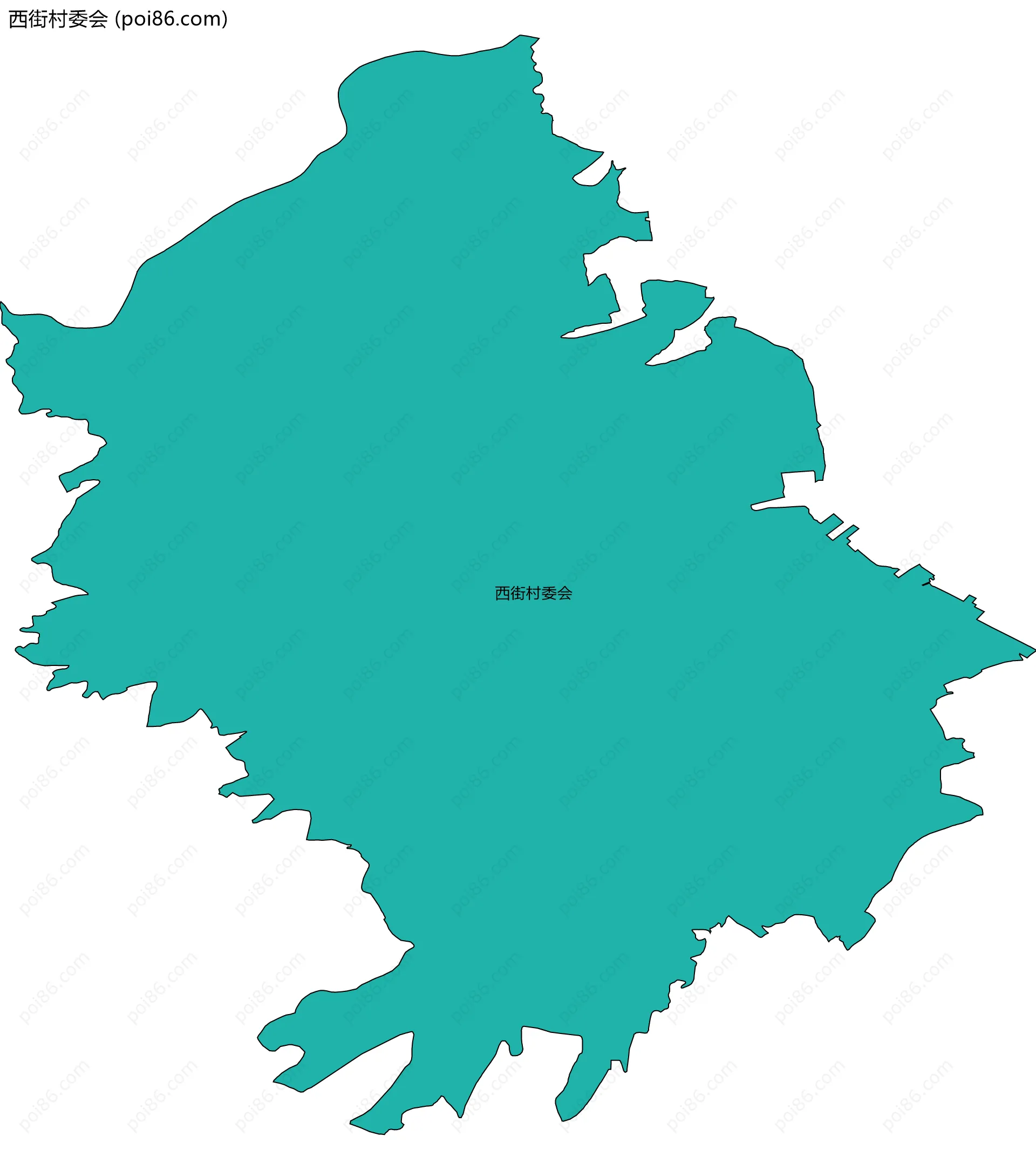 西街村委会边界地图