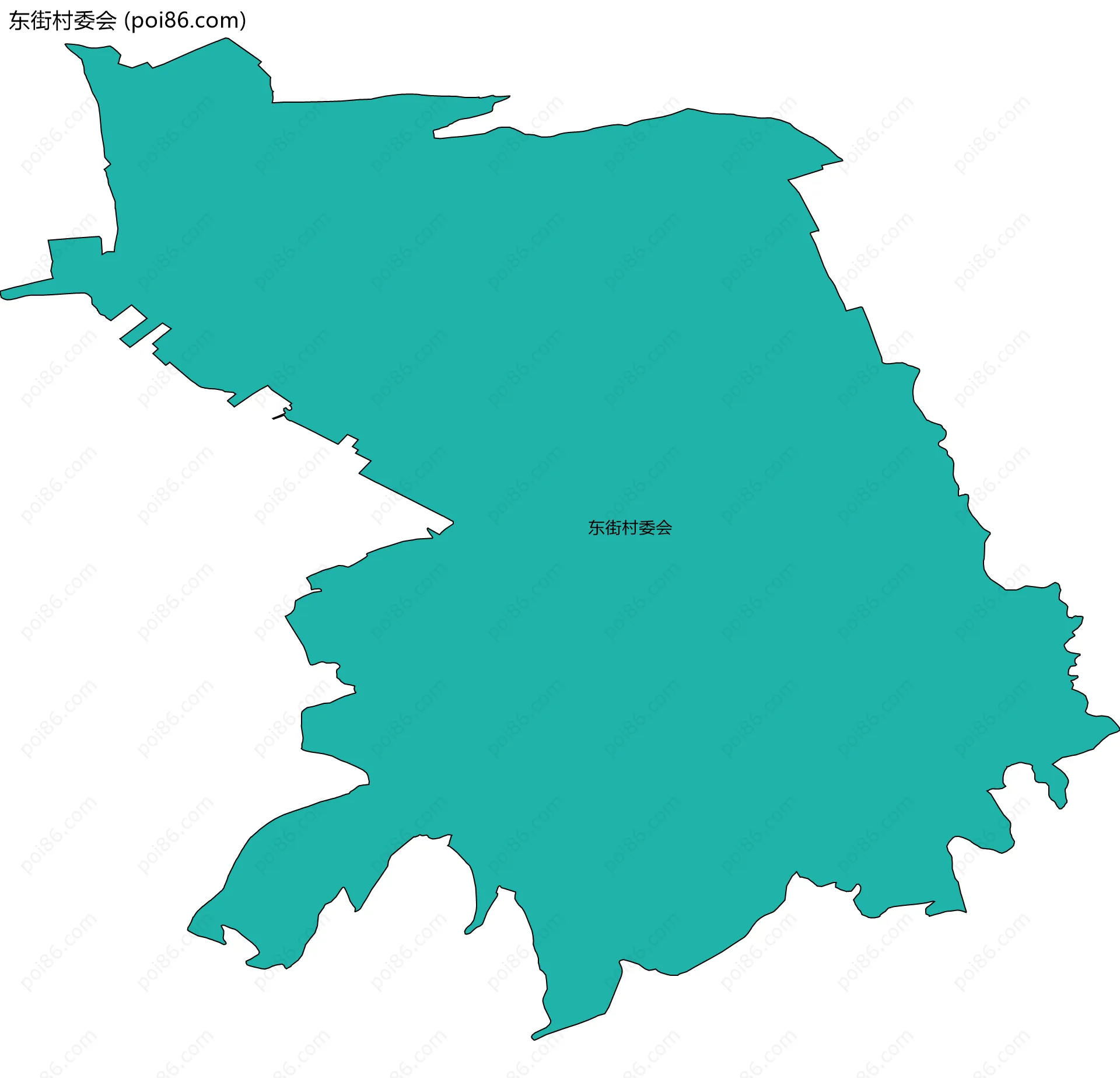 东街村委会边界地图