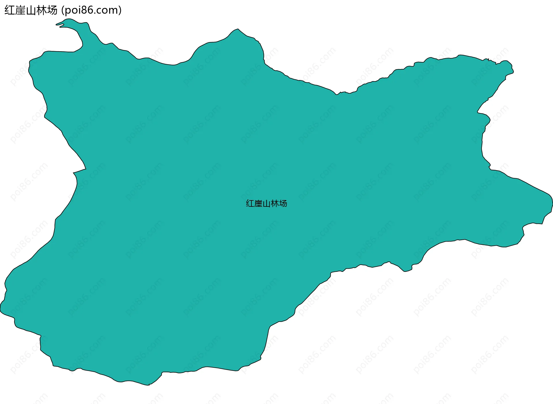红崖山林场边界地图