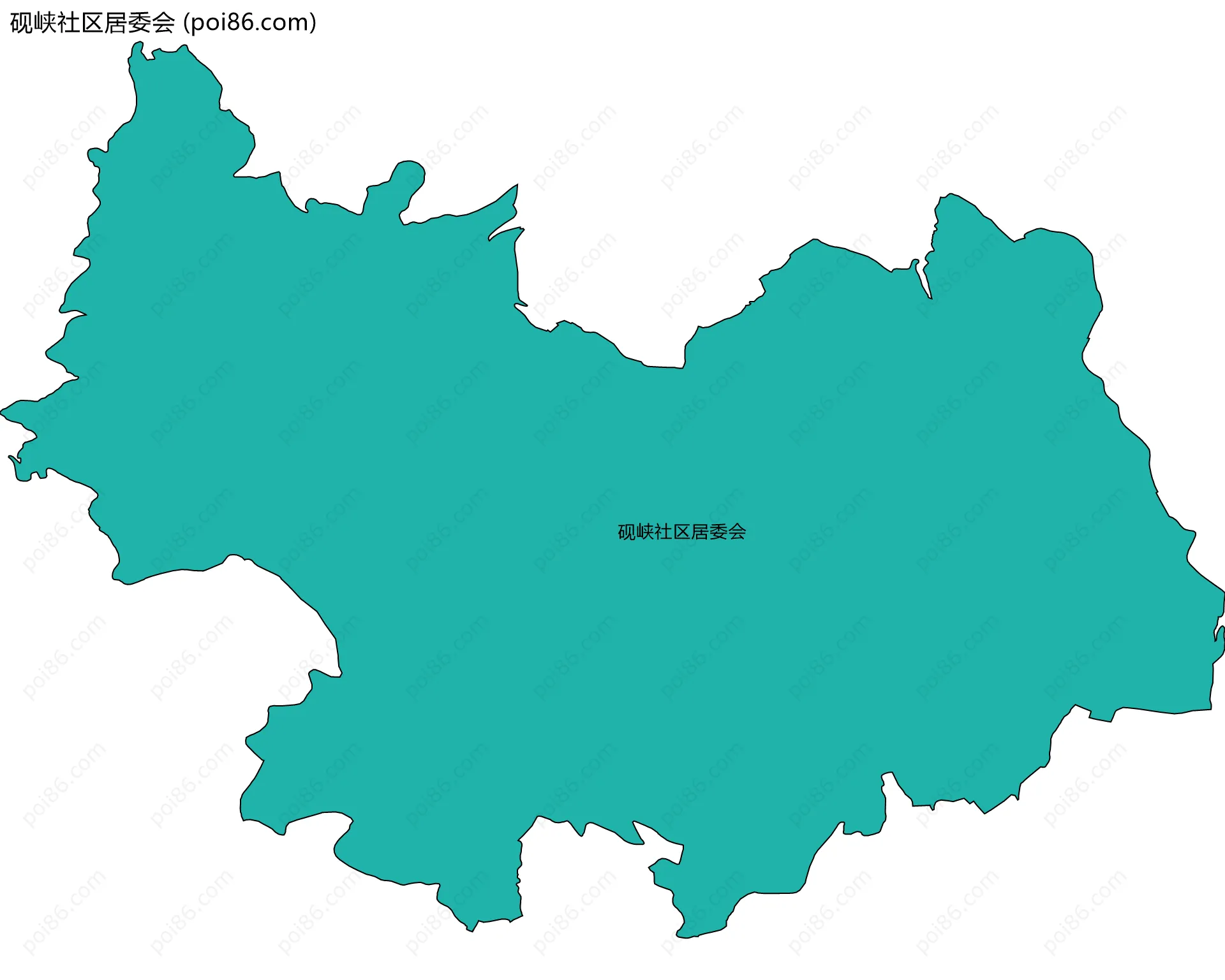砚峡社区居委会边界地图