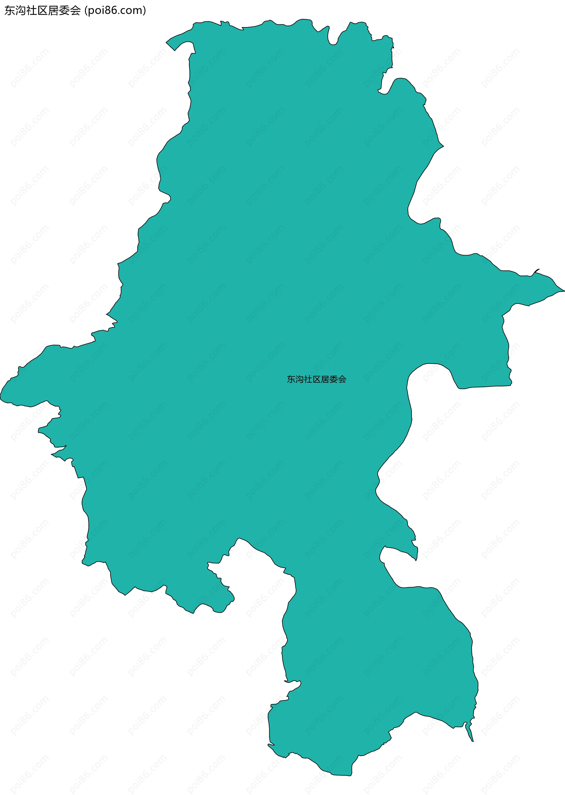 东沟社区居委会边界地图