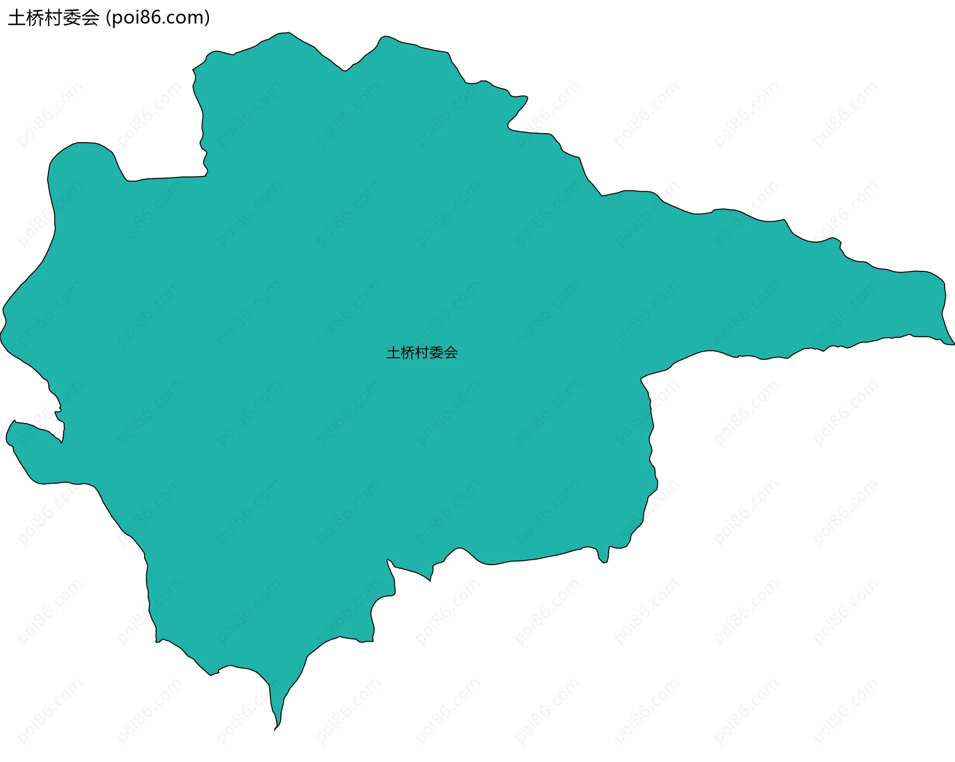 土桥村委会边界地图