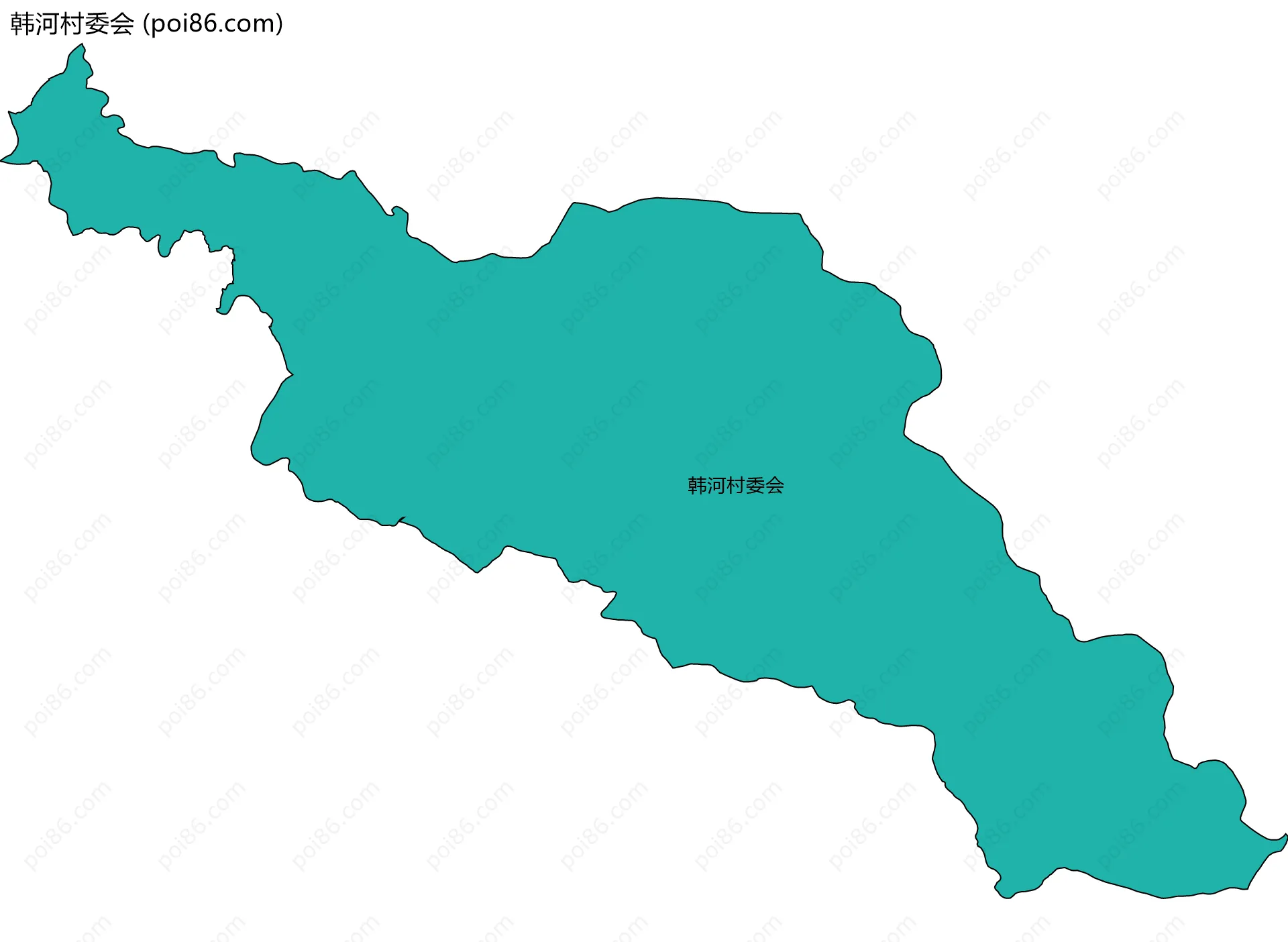 韩河村委会边界地图