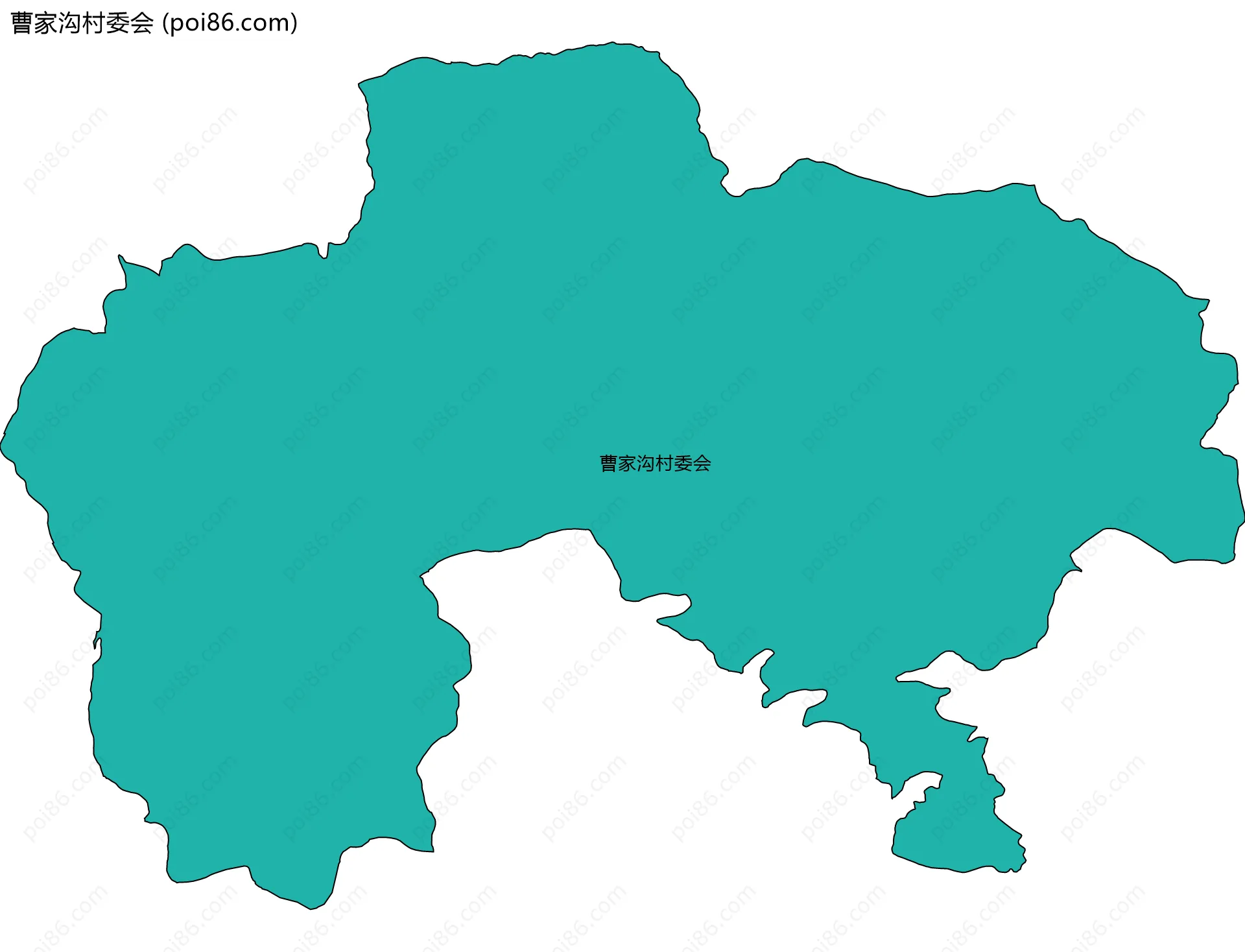 曹家沟村委会边界地图