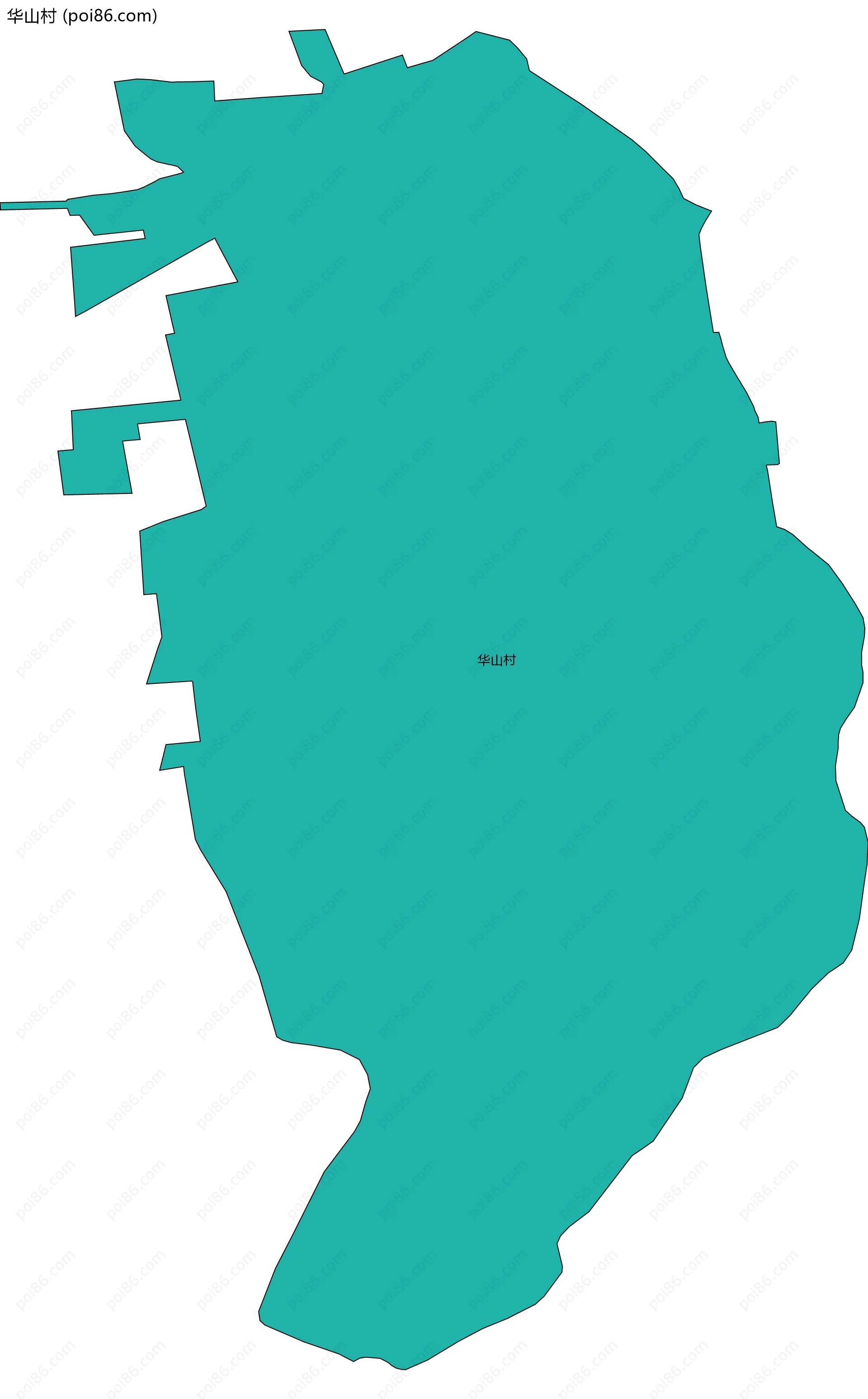 华山村边界地图