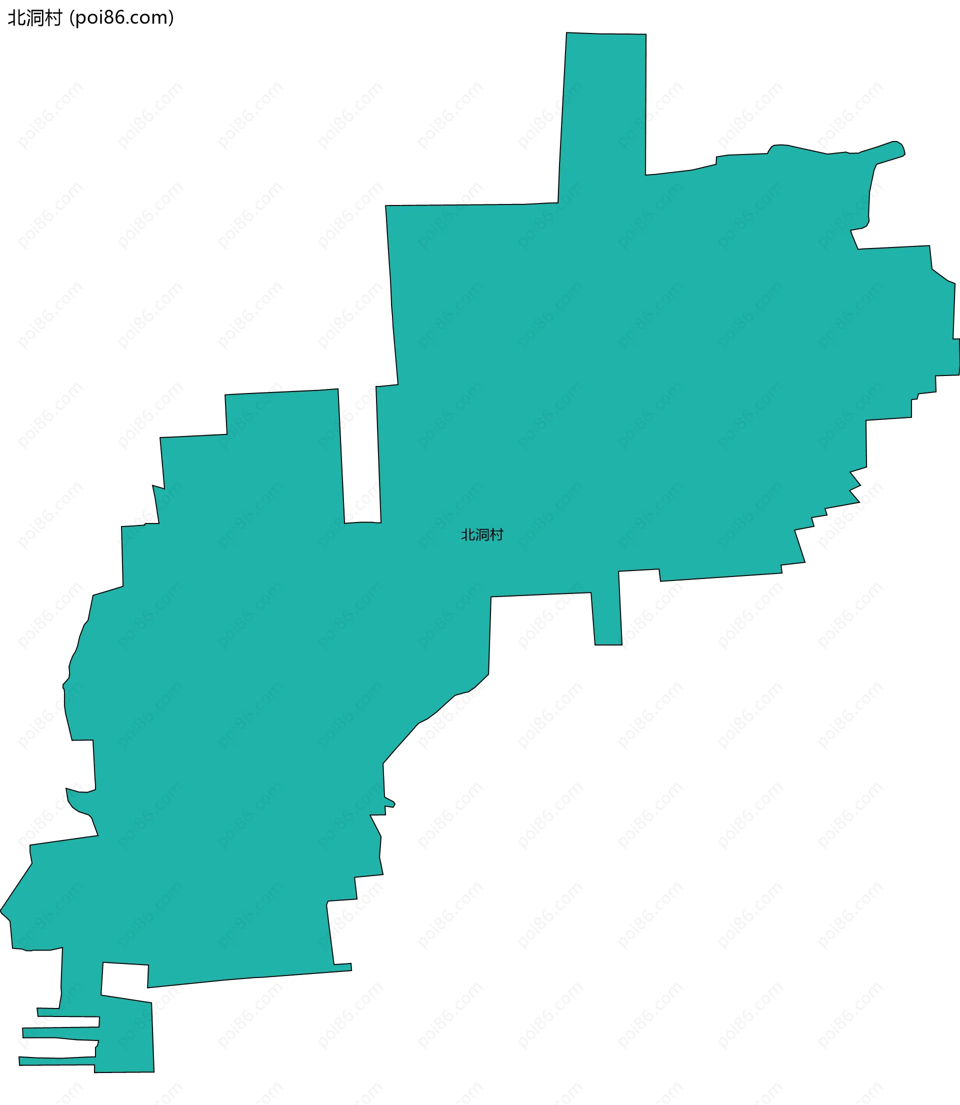 北洞村边界地图