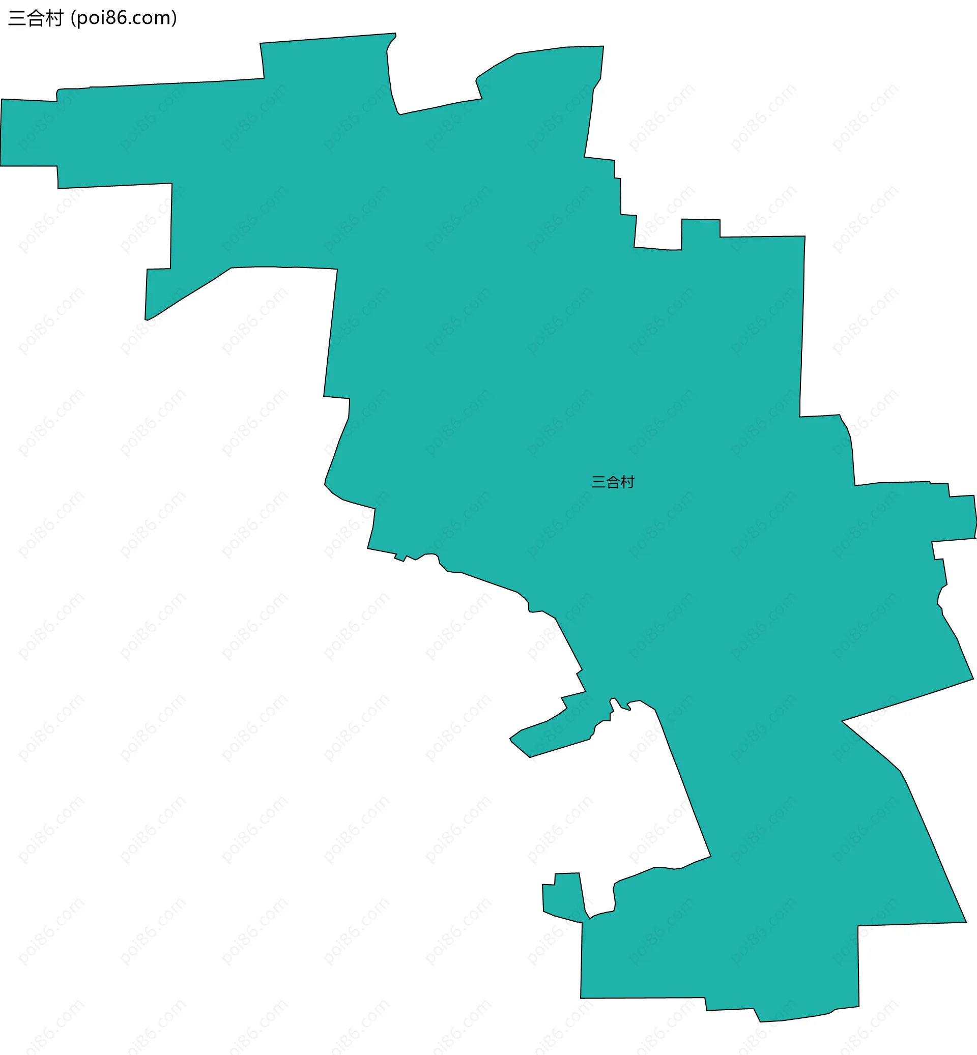 三合村边界地图