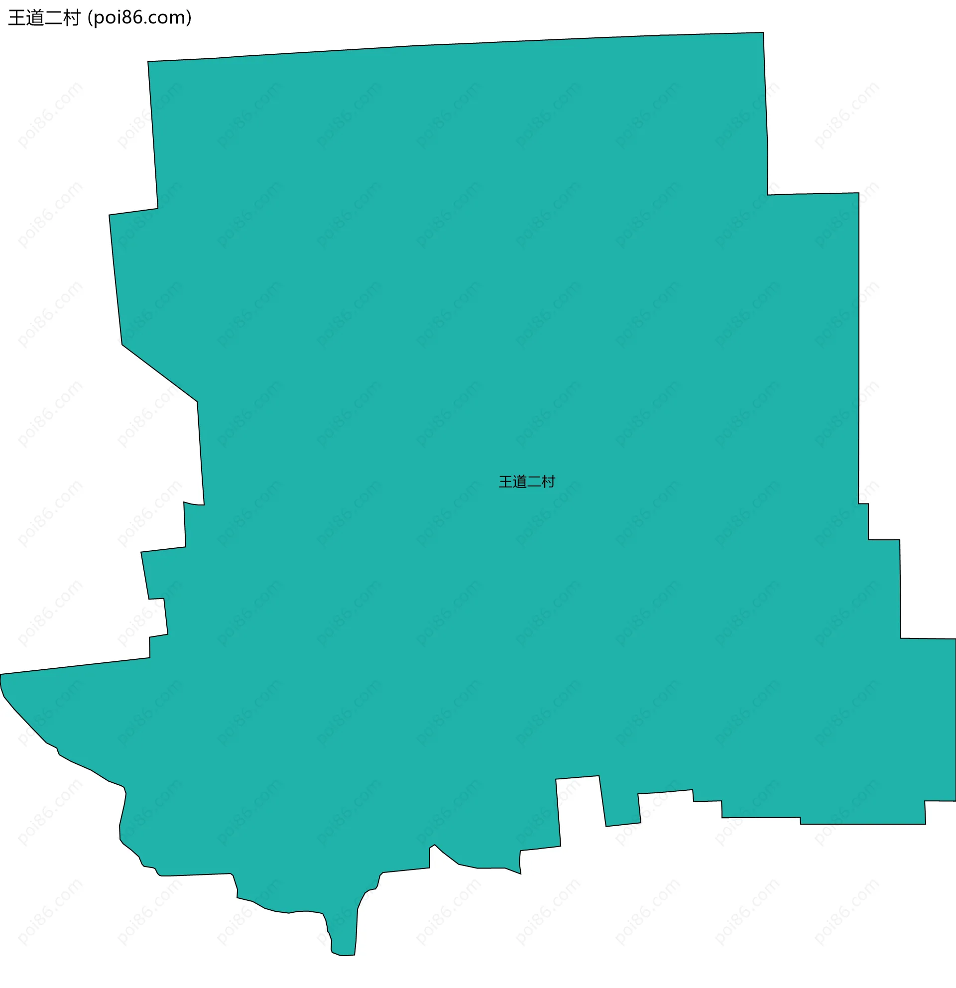 王道二村边界地图