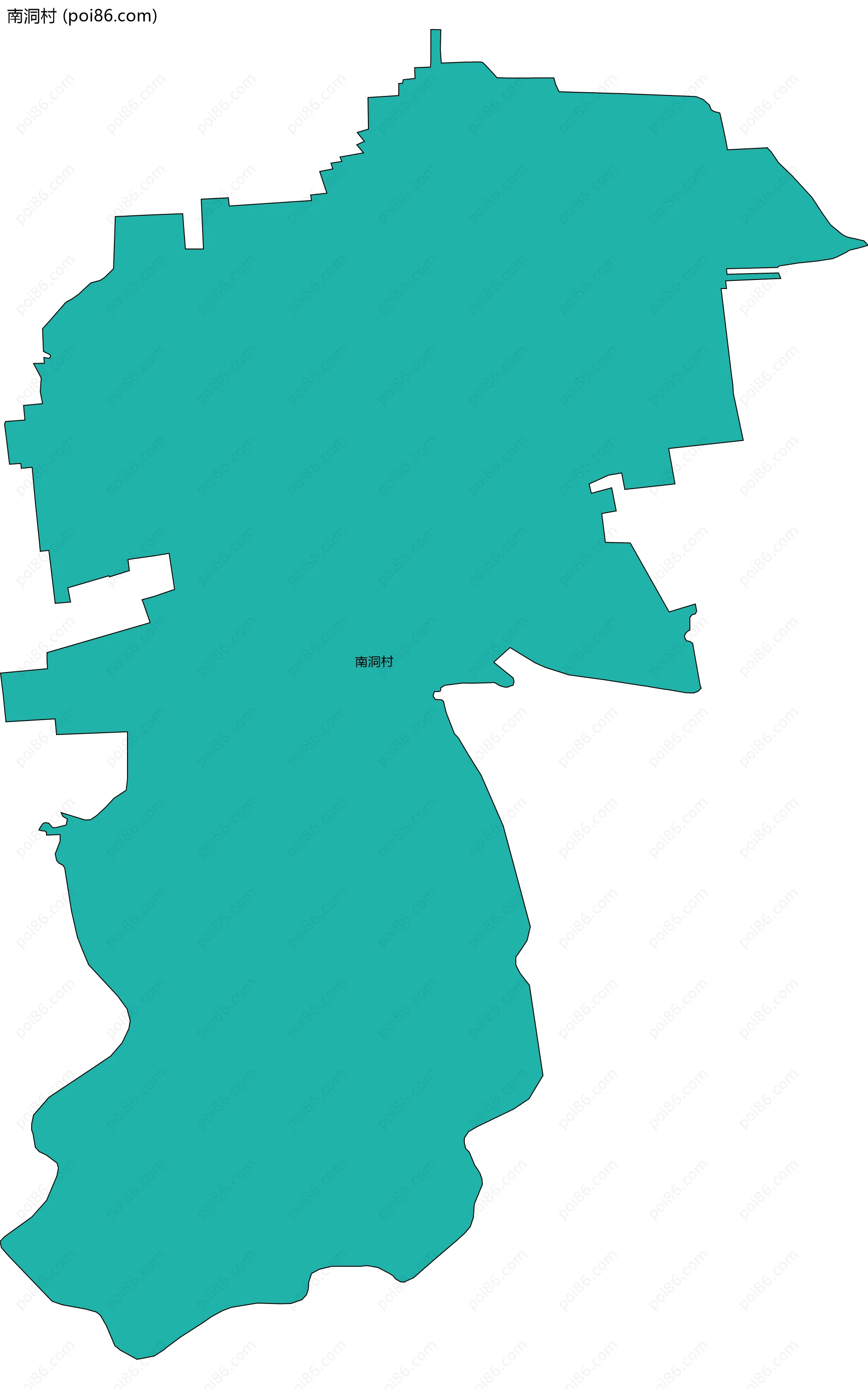 南洞村边界地图