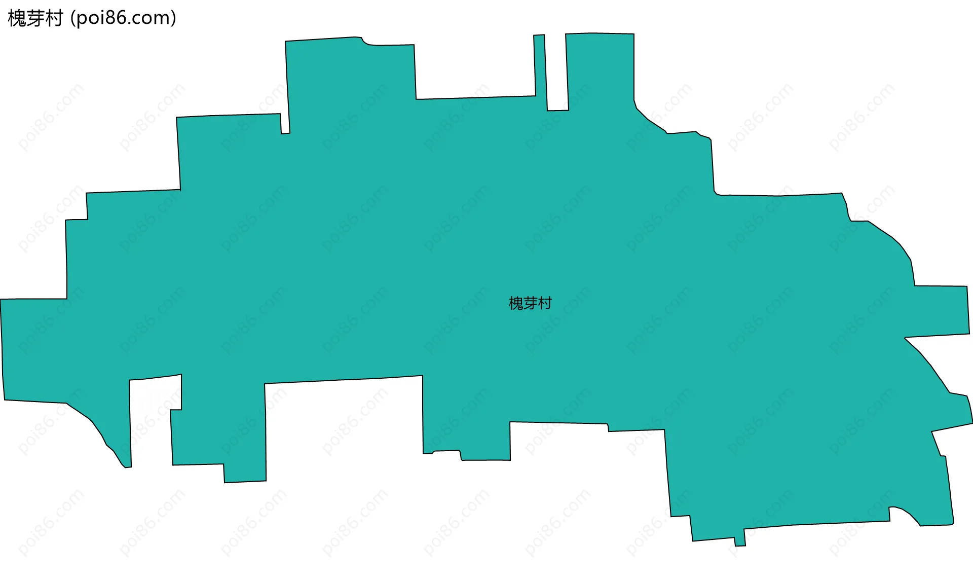 槐芽村边界地图