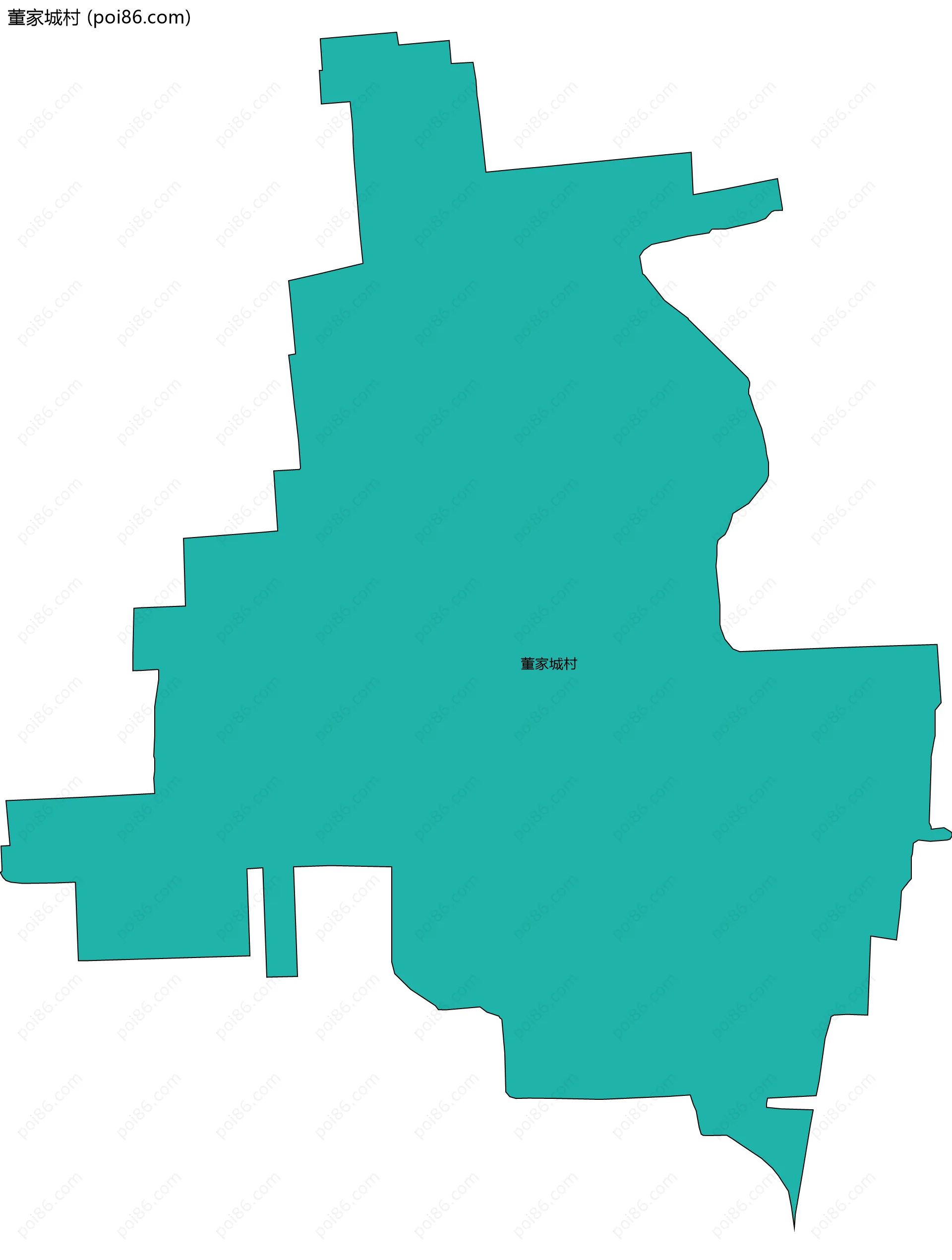 董家城村边界地图