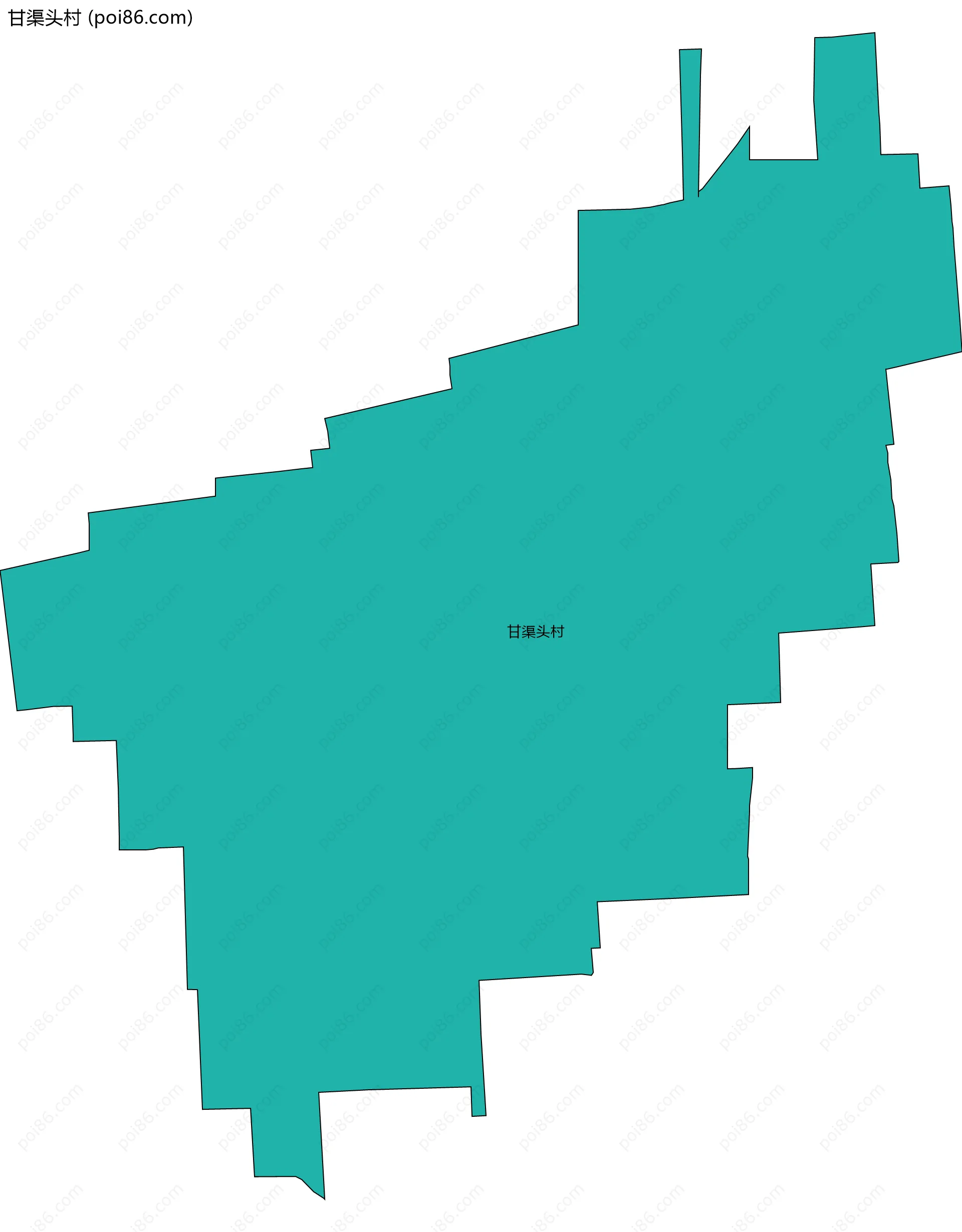 甘渠头村边界地图