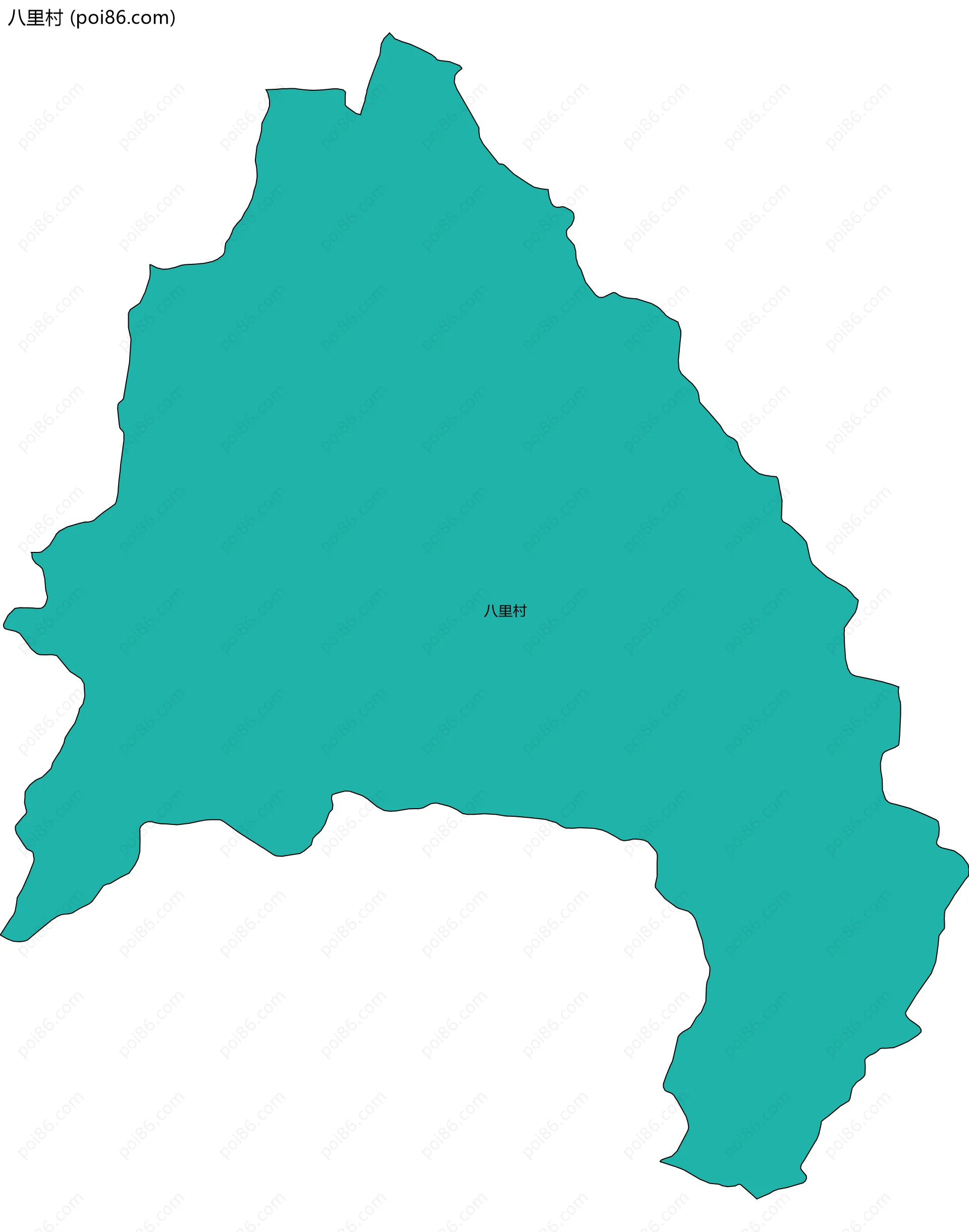 八里村边界地图