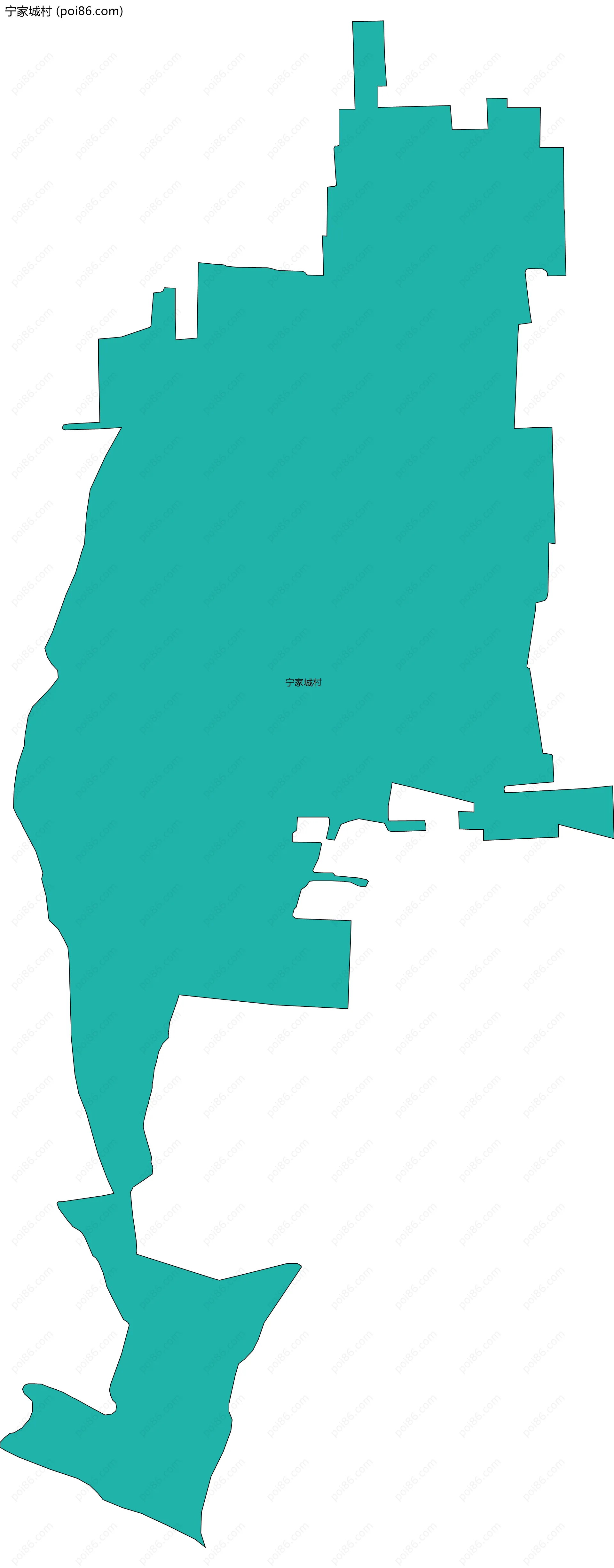 宁家城村边界地图