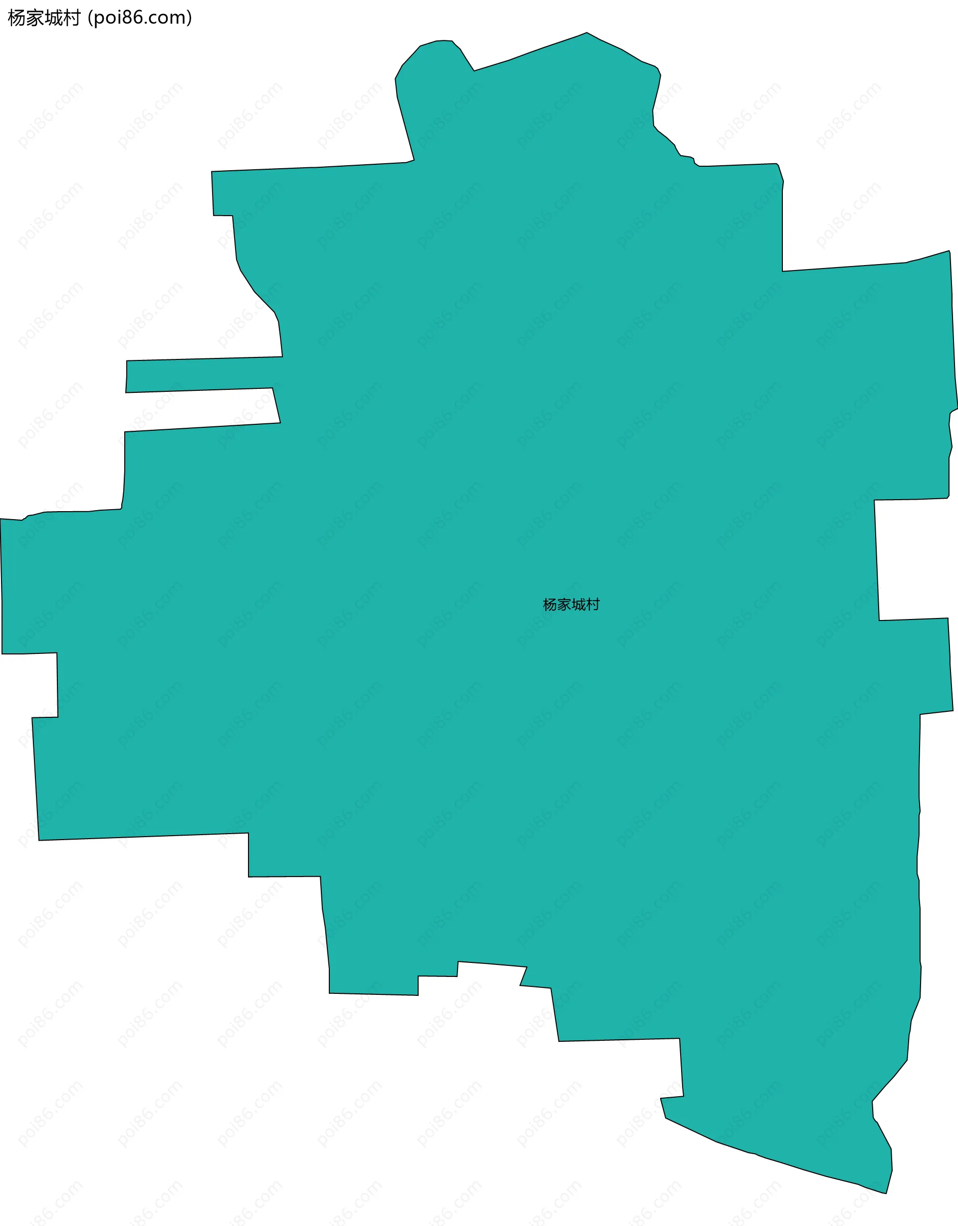 杨家城村边界地图