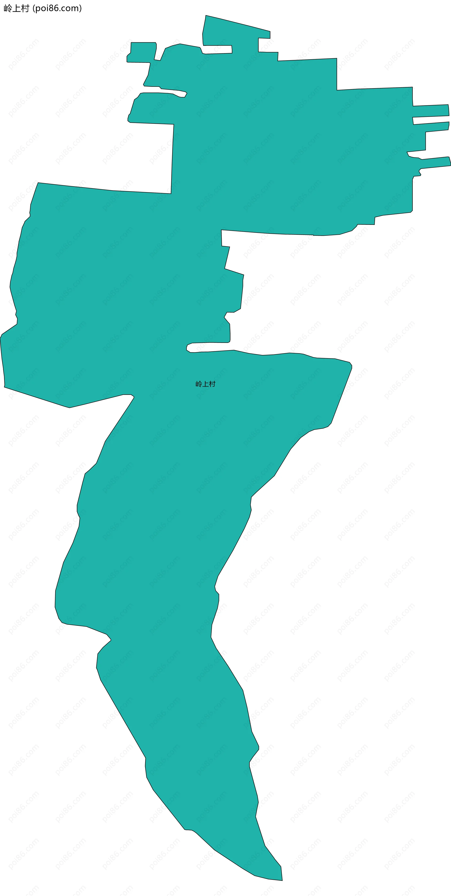 岭上村边界地图