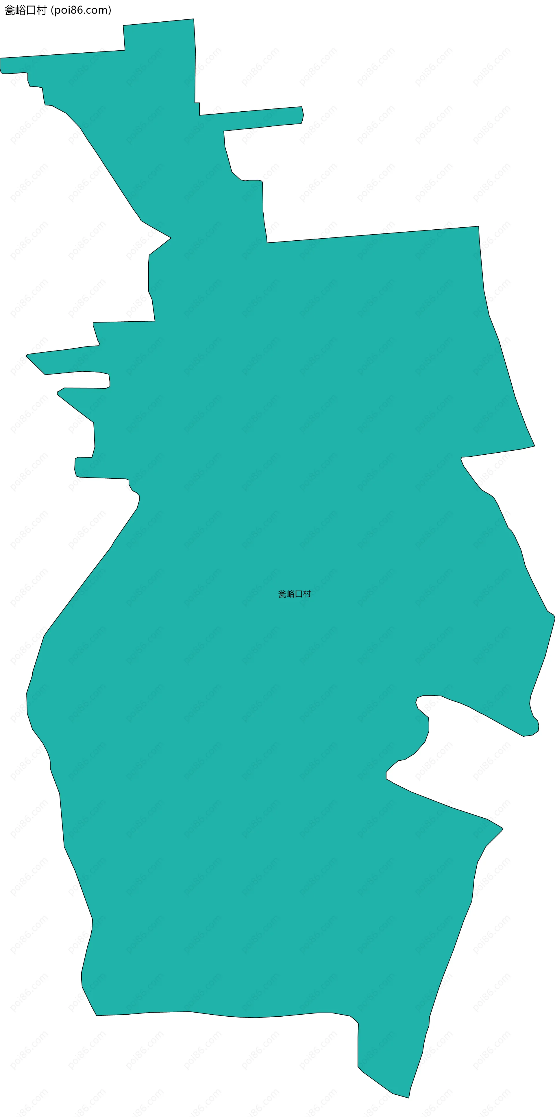 瓮峪口村边界地图