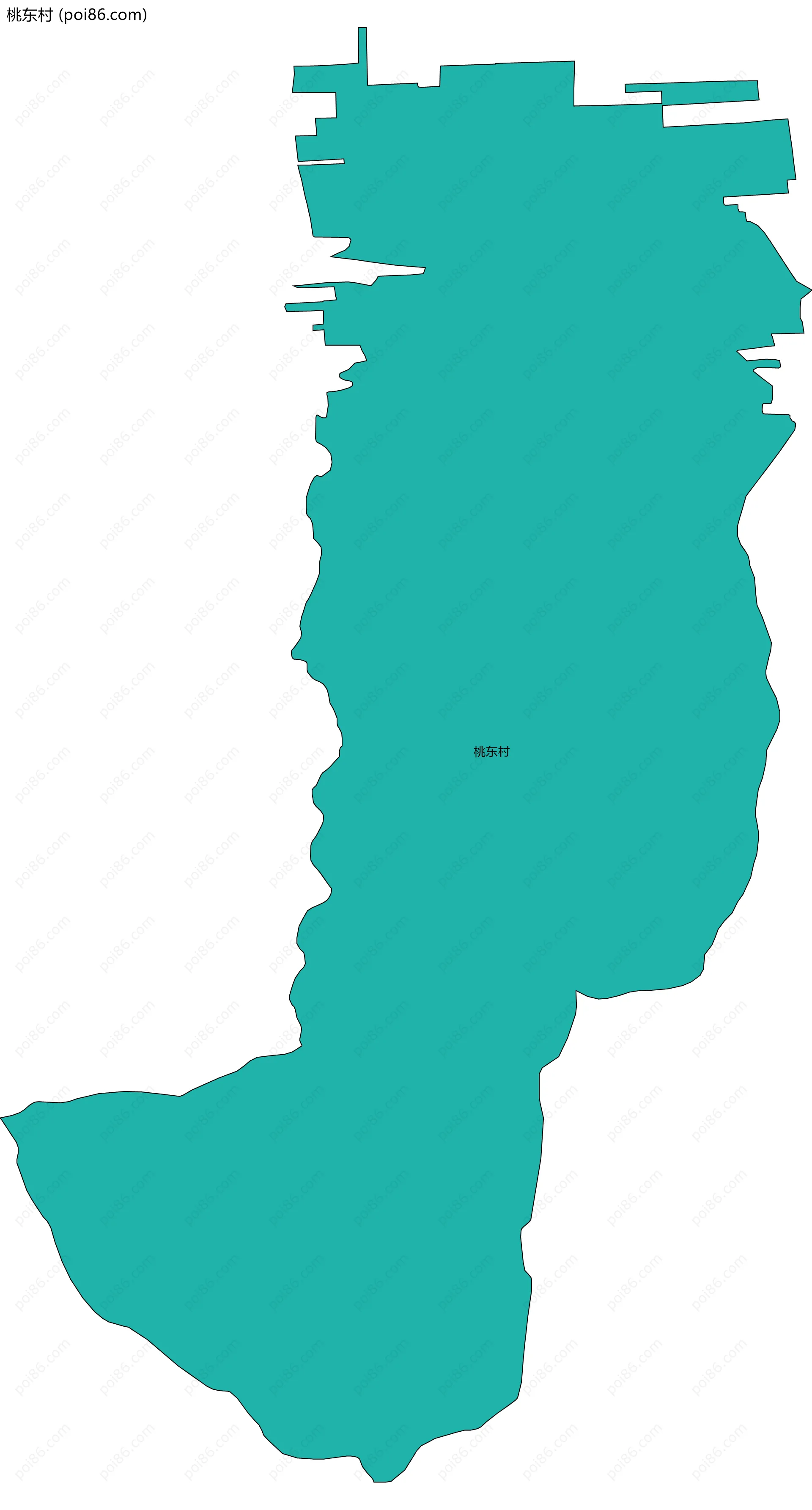 桃东村边界地图