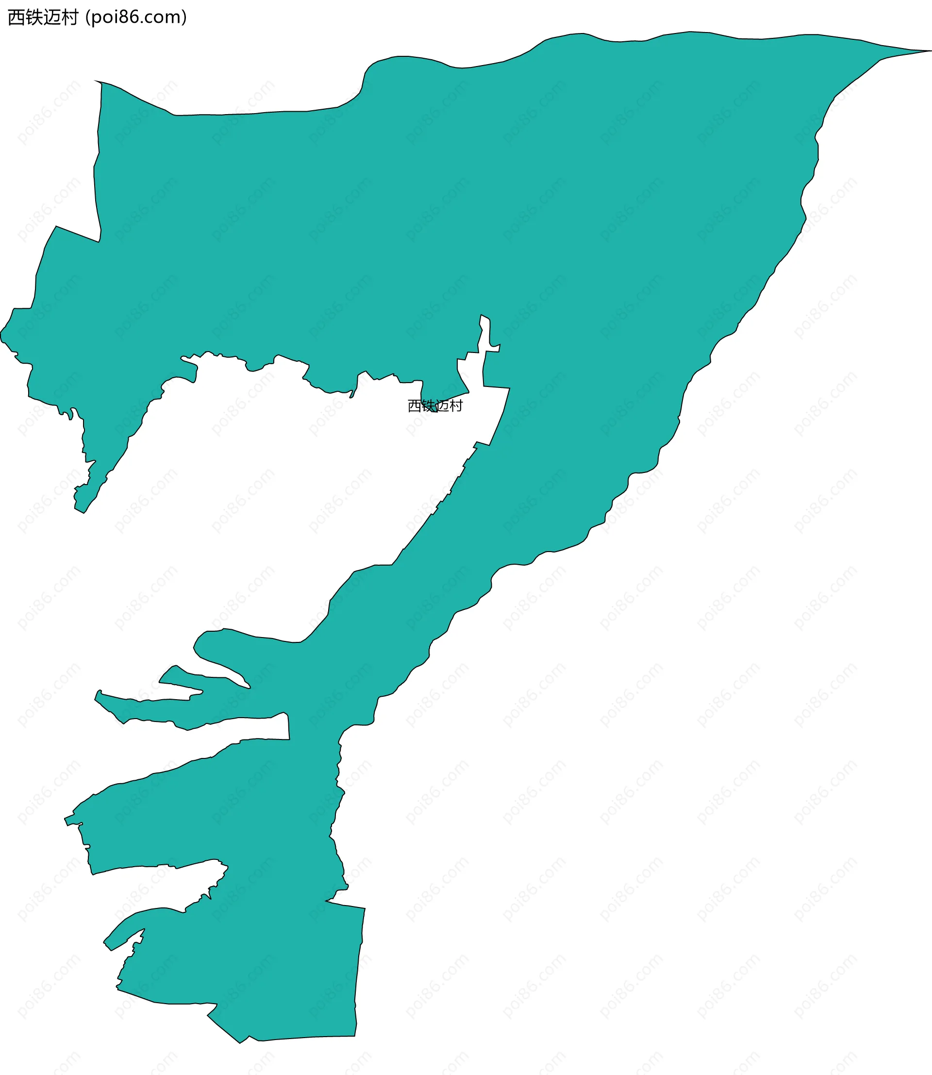 西铁迈村边界地图